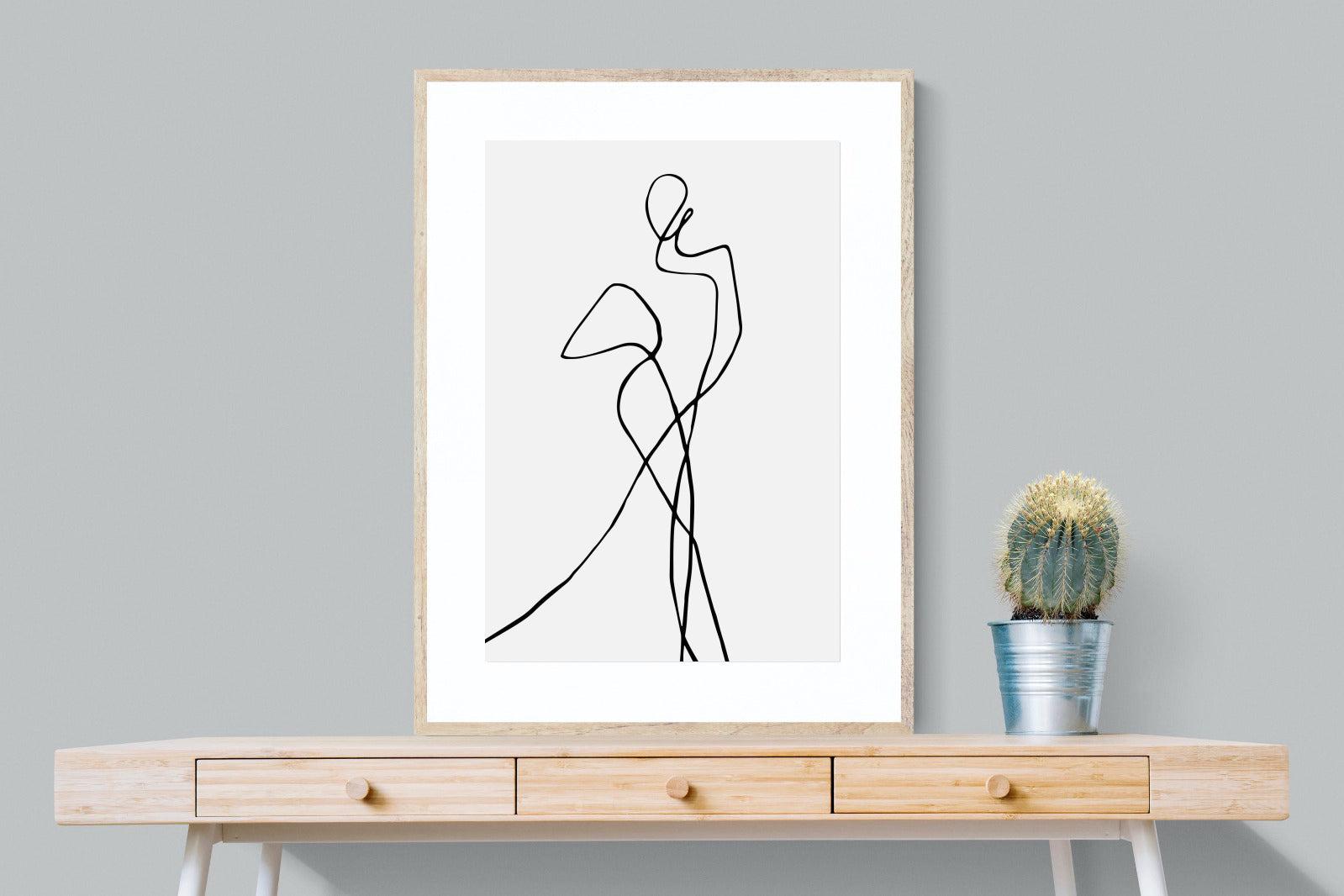 Freehand Figure Two-Wall_Art-75 x 100cm-Framed Print-Wood-Pixalot