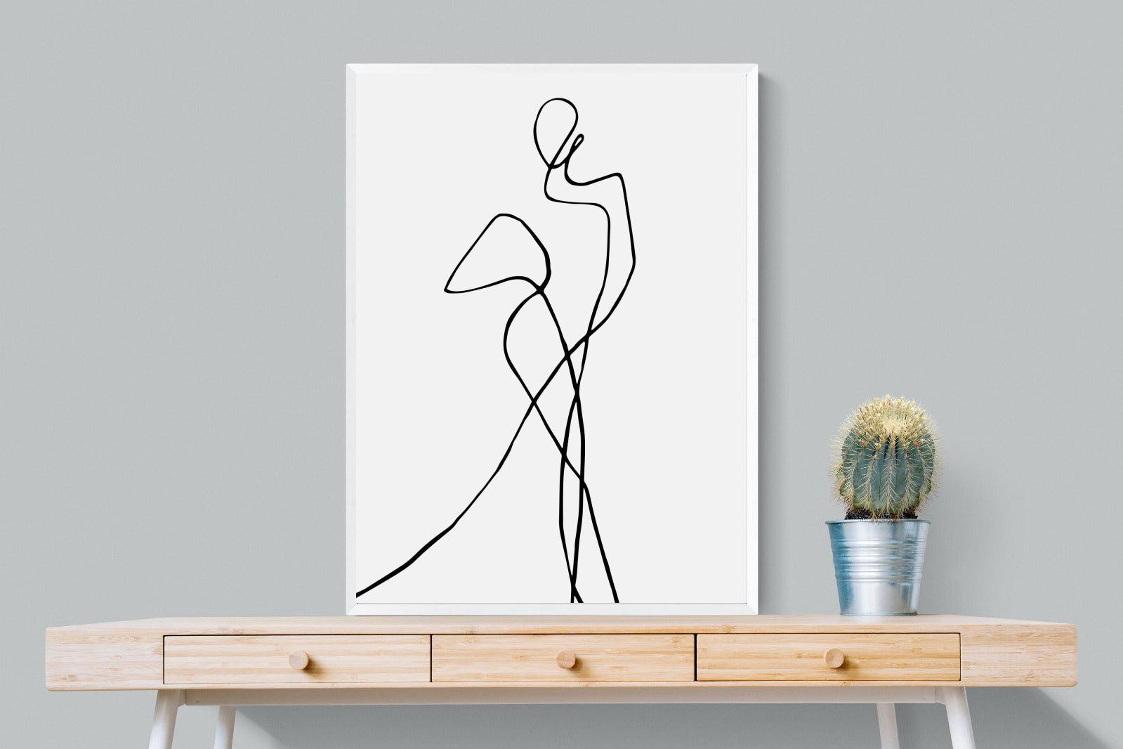 Freehand Figure Two-Wall_Art-75 x 100cm-Mounted Canvas-White-Pixalot