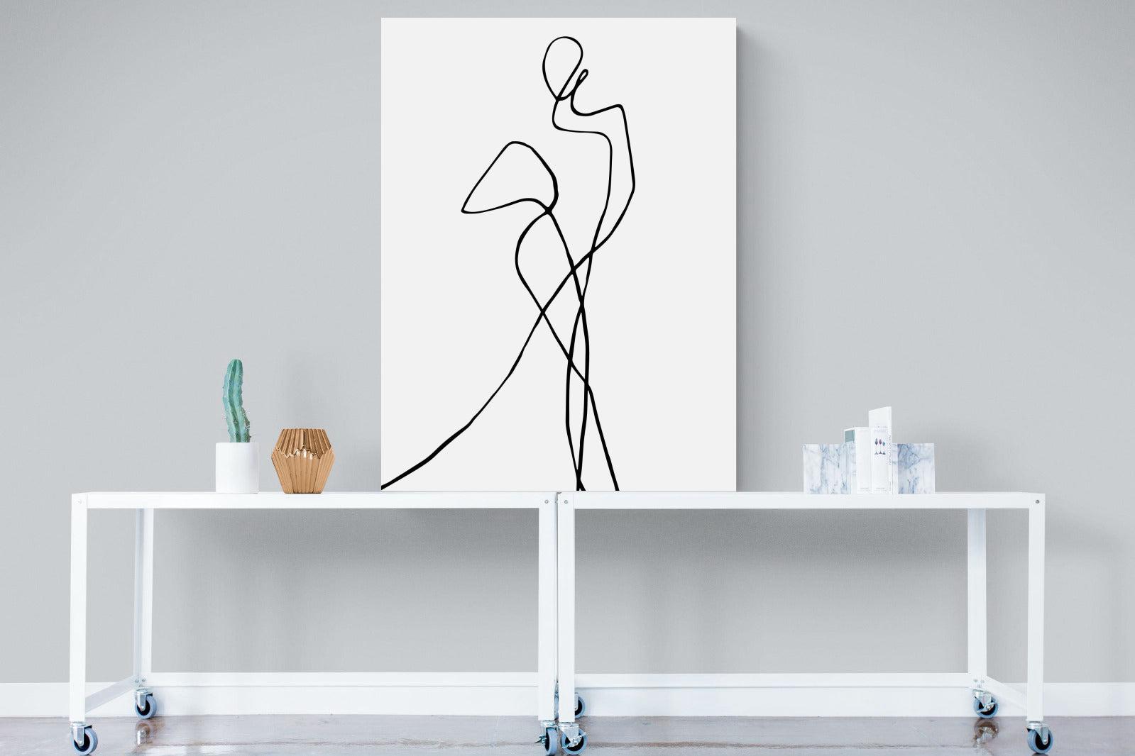 Freehand Figure Two-Wall_Art-90 x 120cm-Mounted Canvas-No Frame-Pixalot