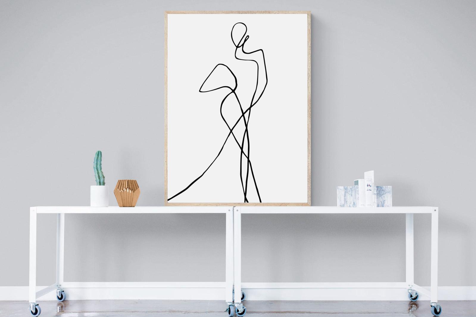 Freehand Figure Two-Wall_Art-90 x 120cm-Mounted Canvas-Wood-Pixalot