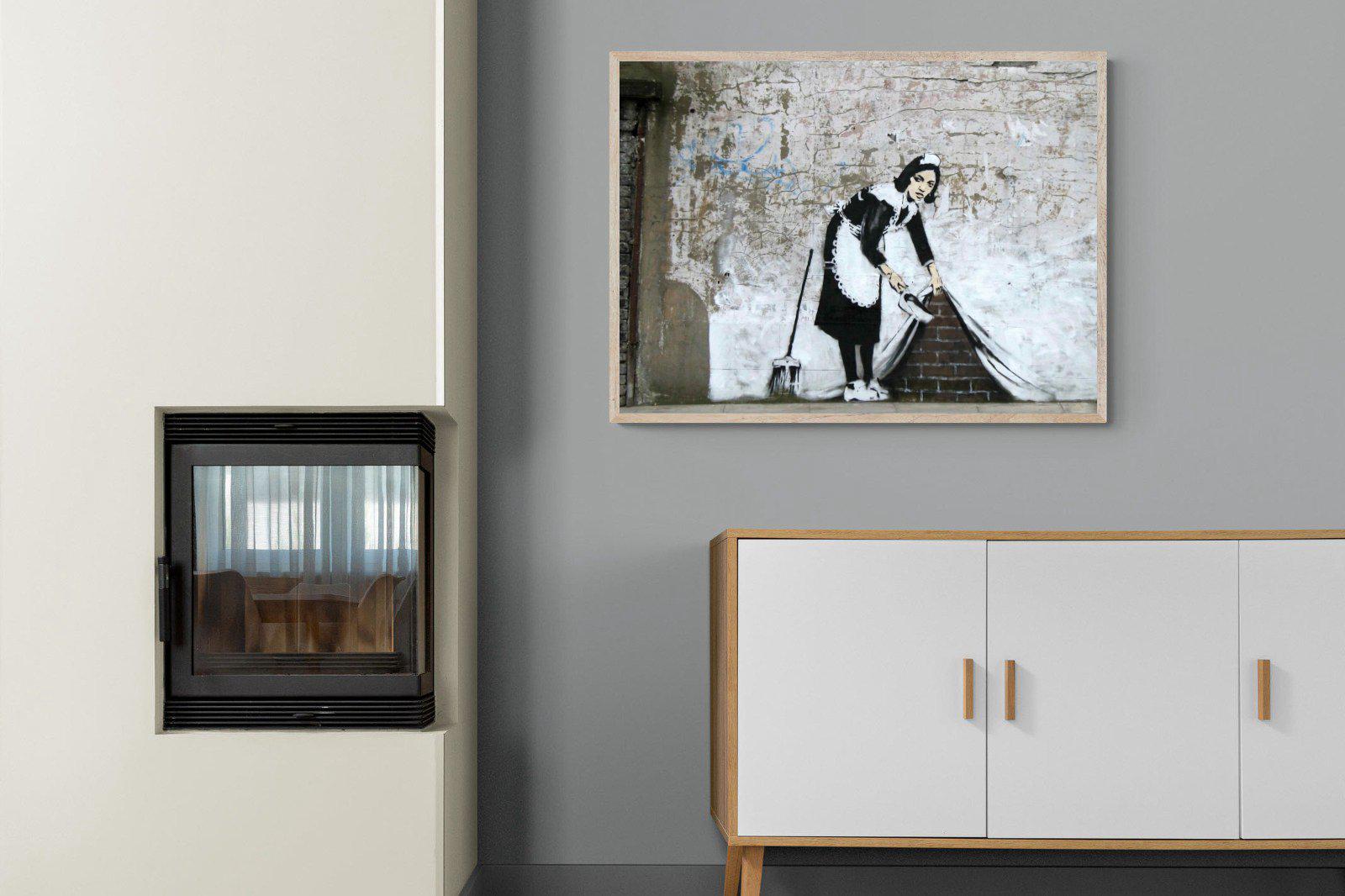 French Maid-Wall_Art-100 x 75cm-Mounted Canvas-Wood-Pixalot