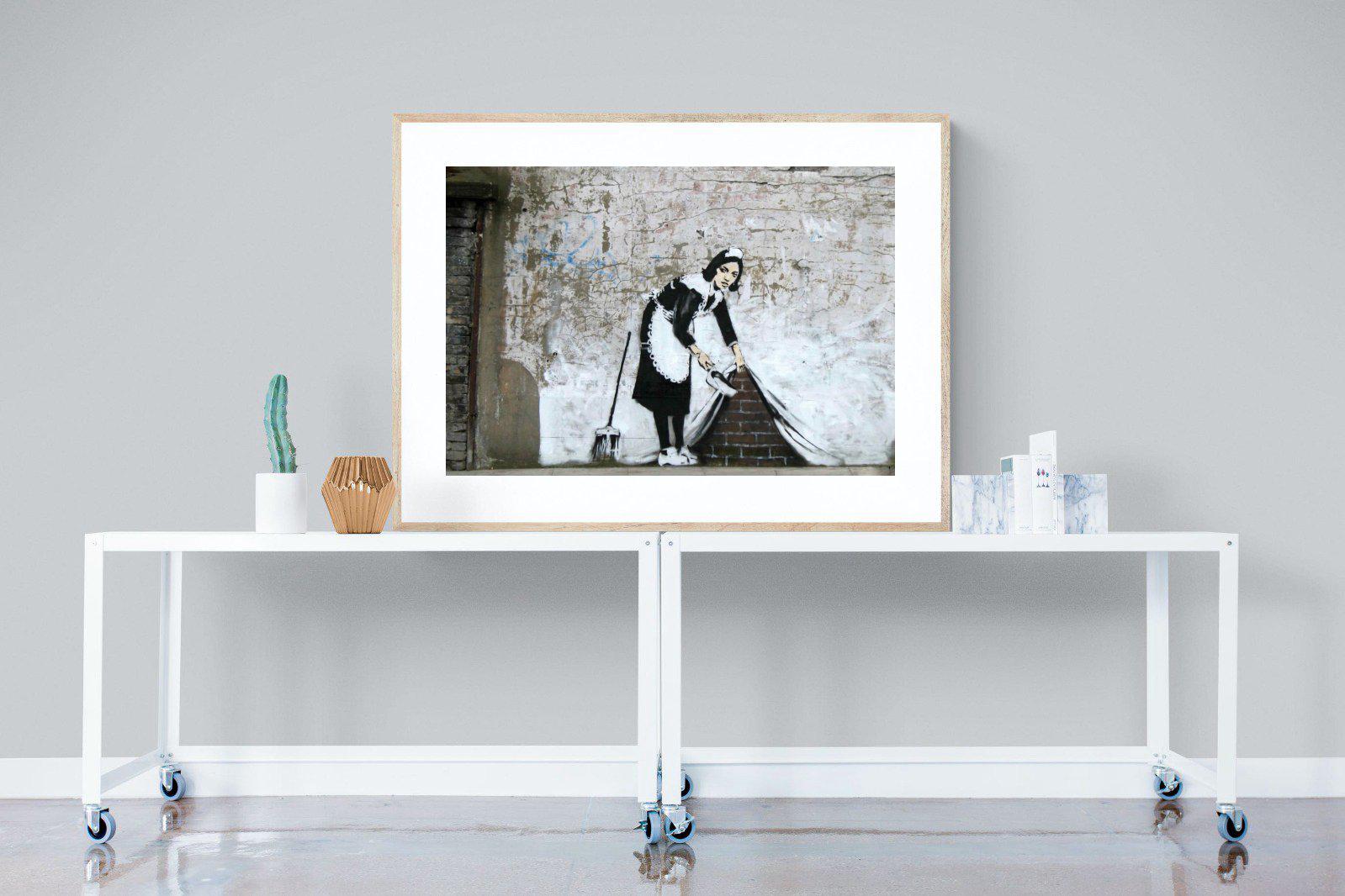 French Maid-Wall_Art-120 x 90cm-Framed Print-Wood-Pixalot