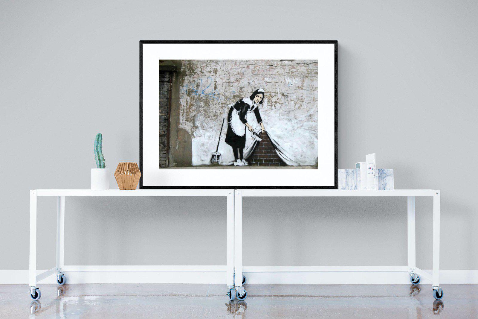 French Maid-Wall_Art-120 x 90cm-Framed Print-Black-Pixalot