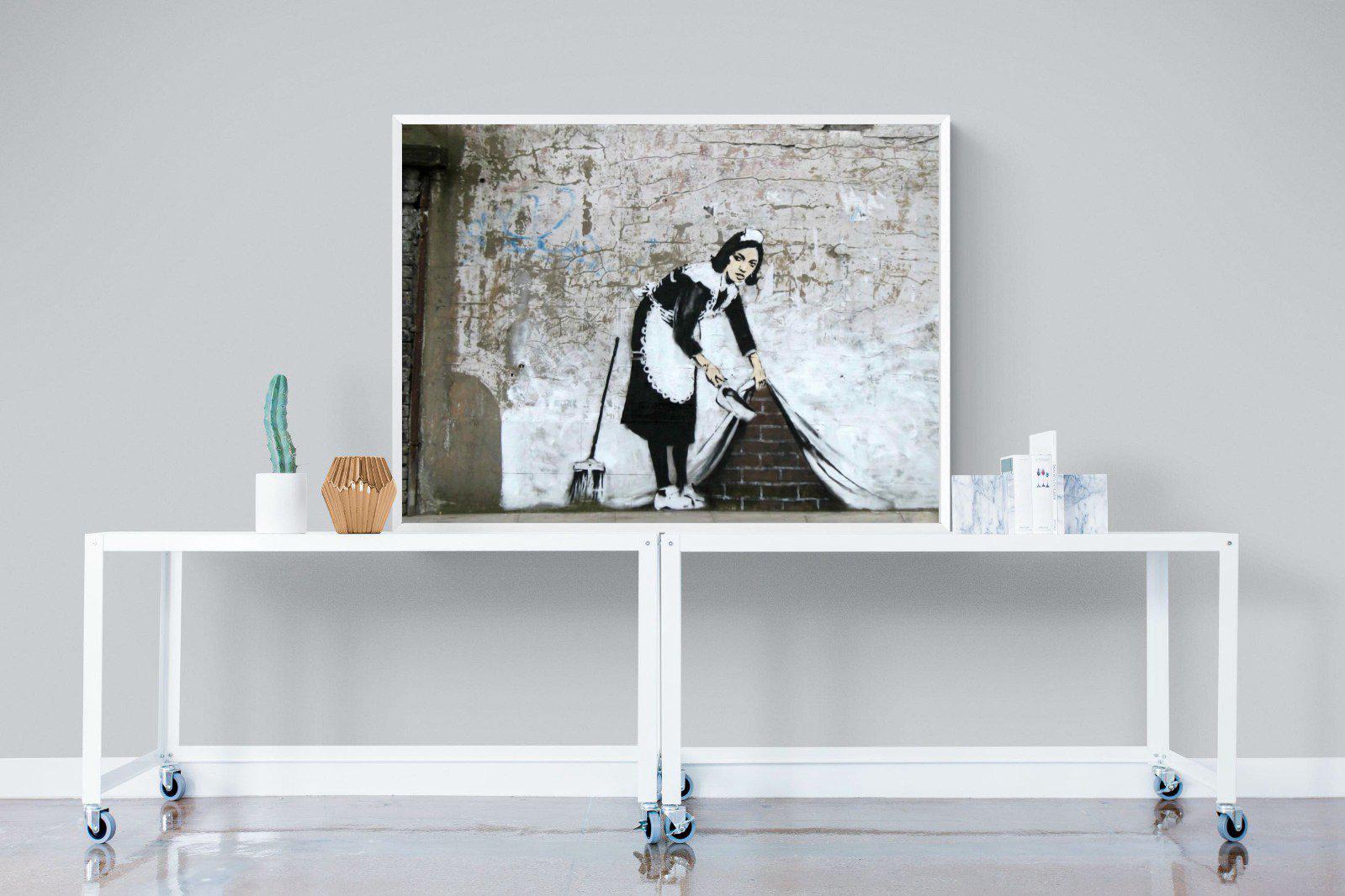 French Maid-Wall_Art-120 x 90cm-Mounted Canvas-White-Pixalot