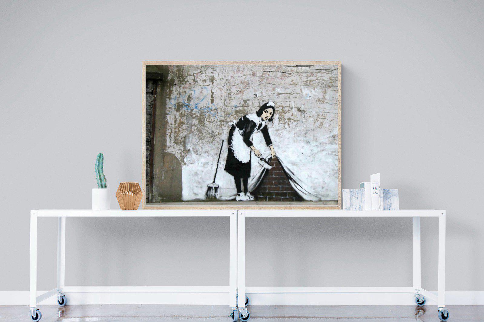 French Maid-Wall_Art-120 x 90cm-Mounted Canvas-Wood-Pixalot
