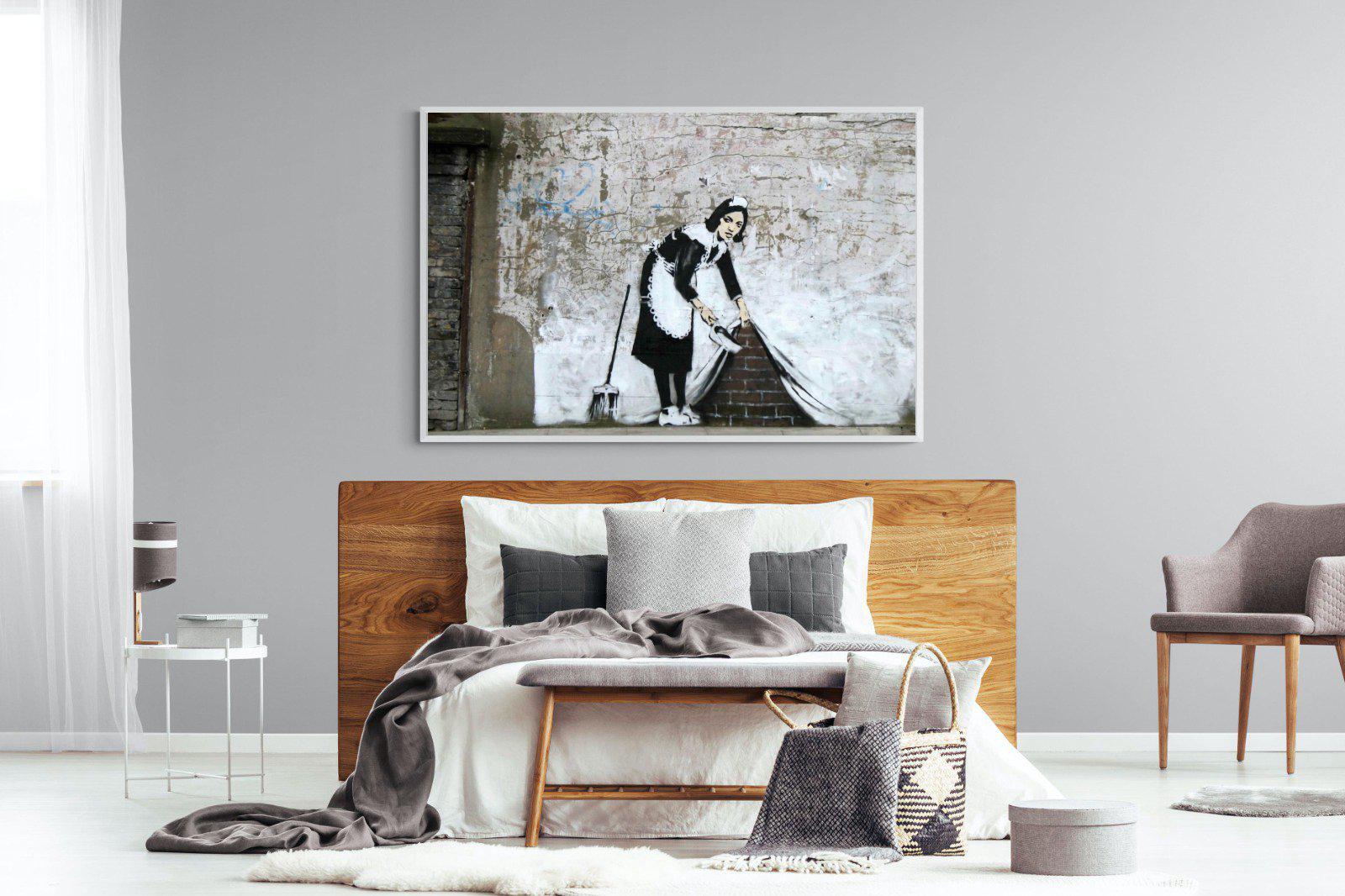 French Maid-Wall_Art-150 x 100cm-Mounted Canvas-White-Pixalot