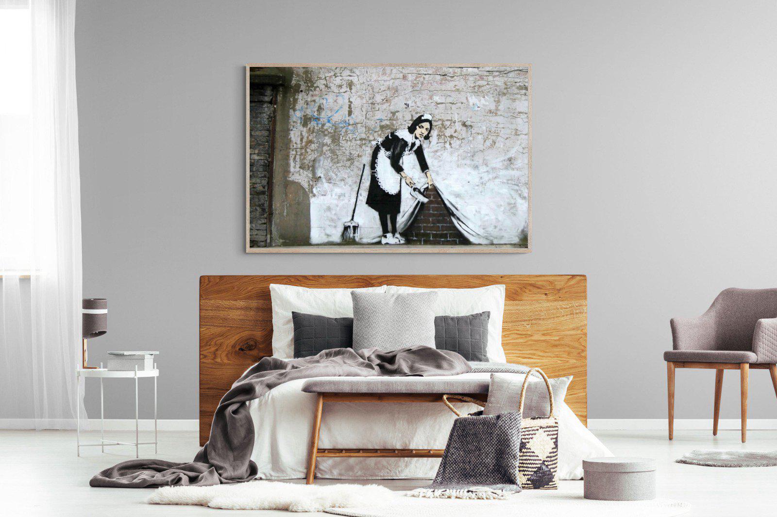 French Maid-Wall_Art-150 x 100cm-Mounted Canvas-Wood-Pixalot