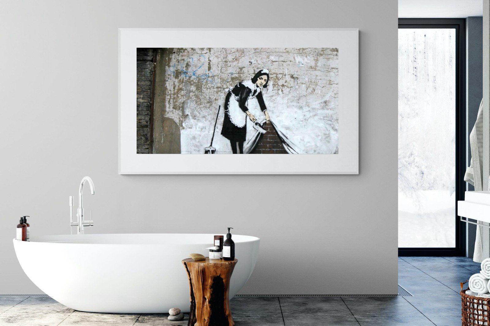 French Maid-Wall_Art-180 x 110cm-Framed Print-White-Pixalot