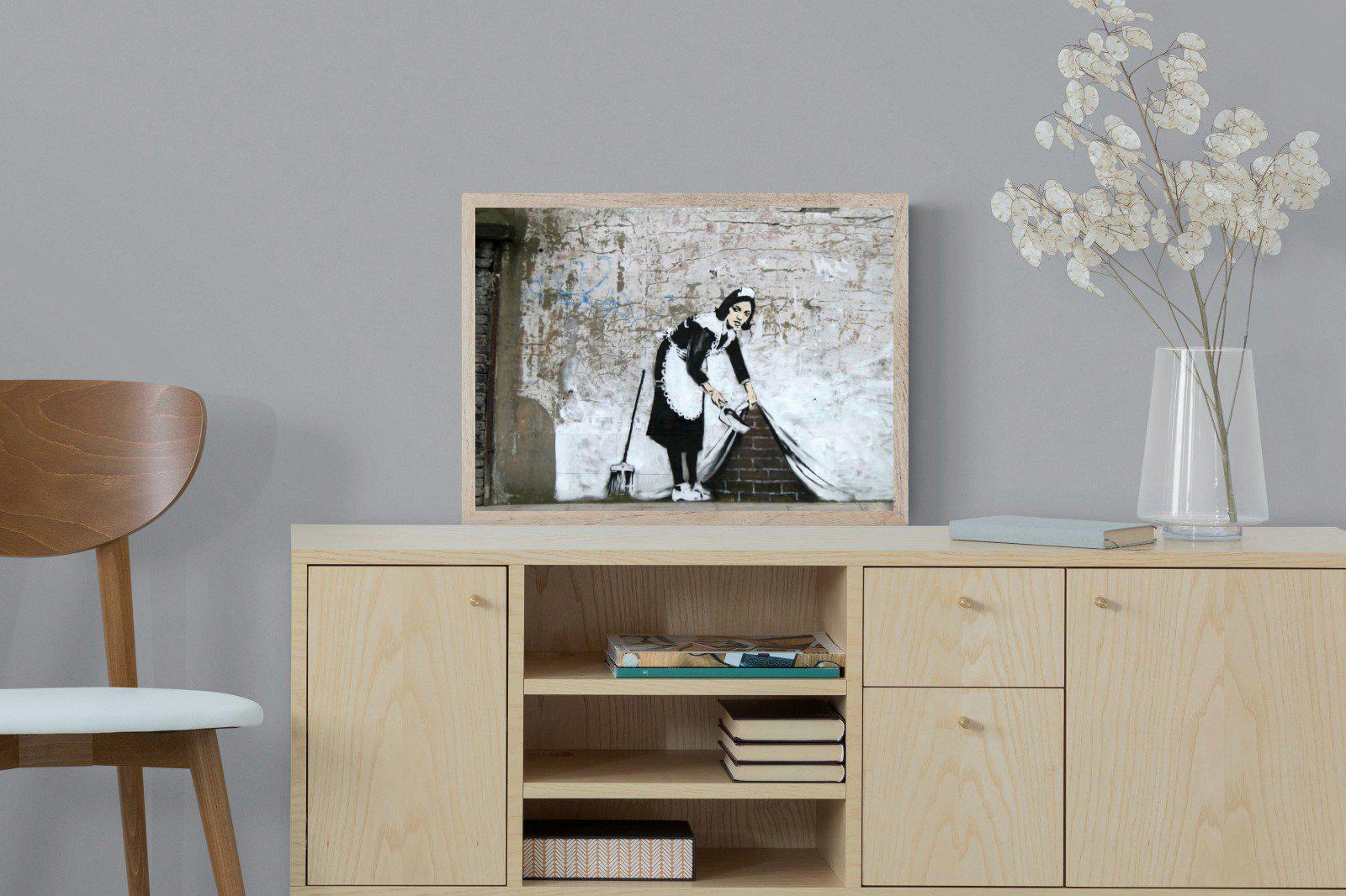 French Maid-Wall_Art-60 x 45cm-Mounted Canvas-Wood-Pixalot
