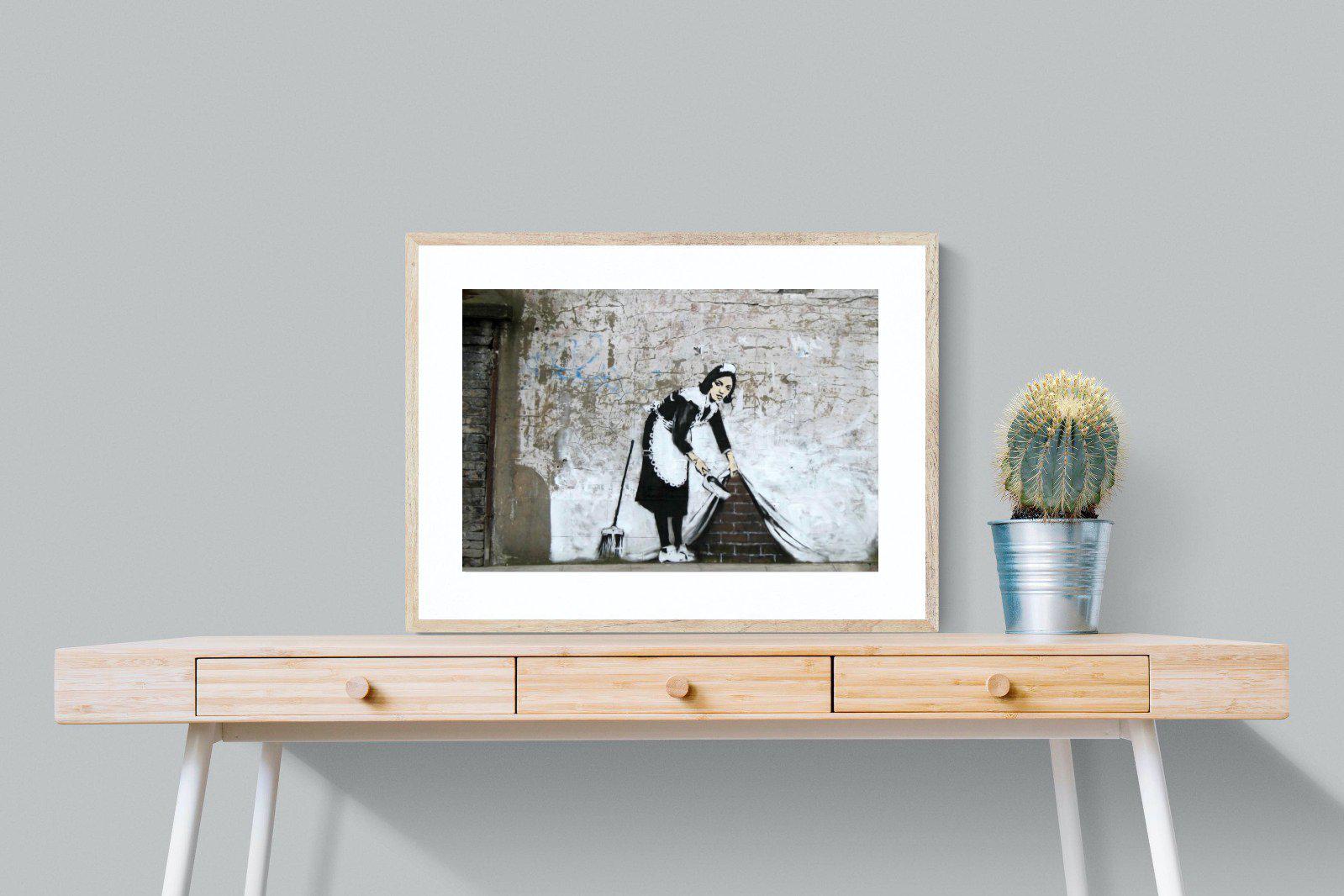 French Maid-Wall_Art-80 x 60cm-Framed Print-Wood-Pixalot