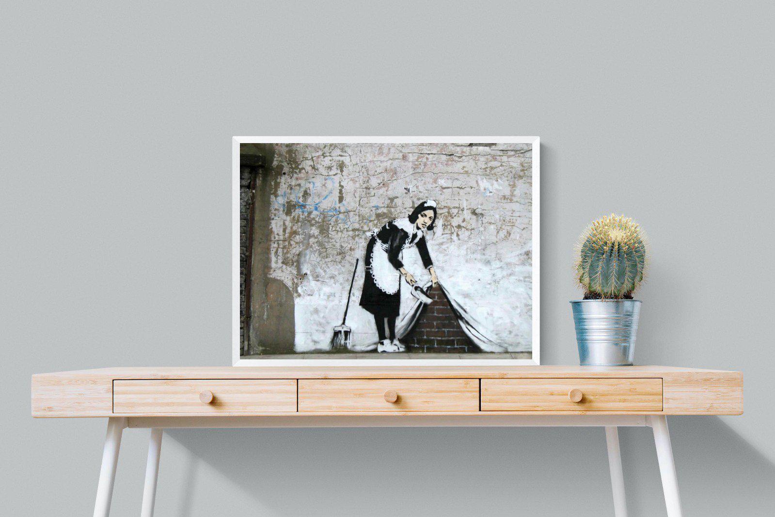 French Maid-Wall_Art-80 x 60cm-Mounted Canvas-White-Pixalot
