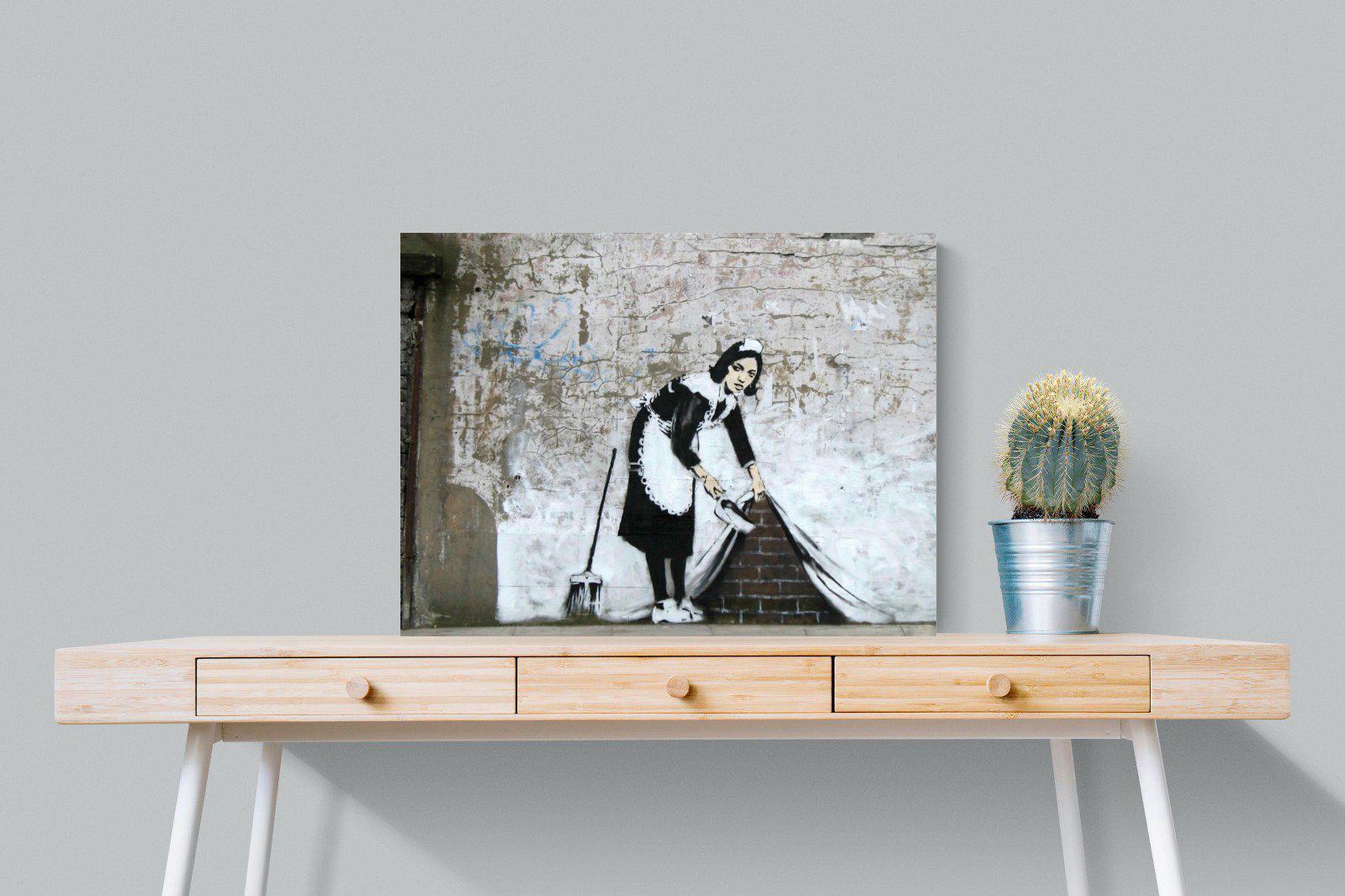French Maid-Wall_Art-80 x 60cm-Mounted Canvas-No Frame-Pixalot
