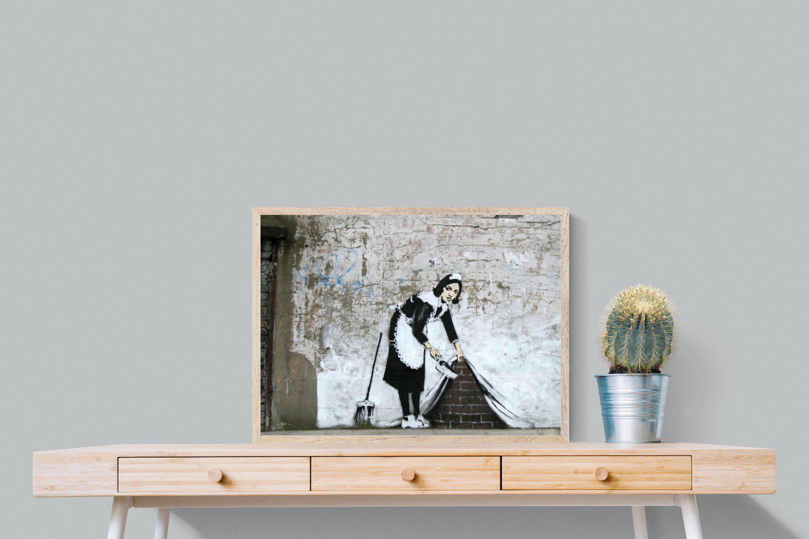 French Maid-Wall_Art-80 x 60cm-Mounted Canvas-Wood-Pixalot
