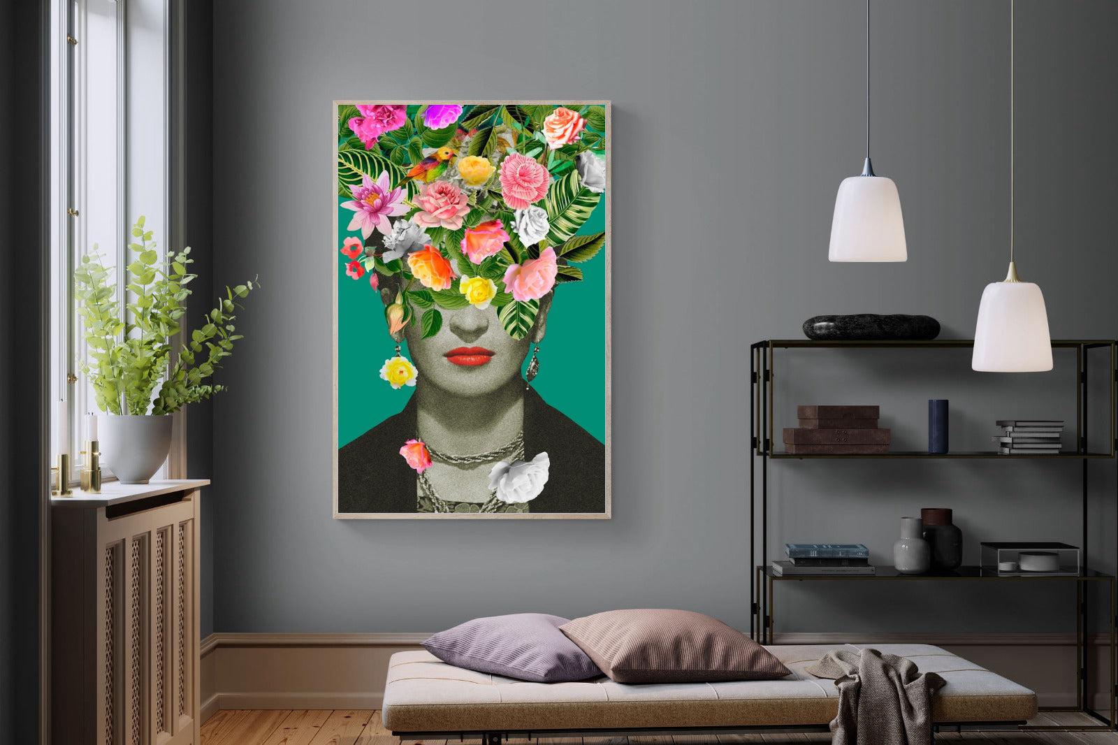 Frida Floral-Wall_Art-120 x 180cm-Mounted Canvas-Wood-Pixalot