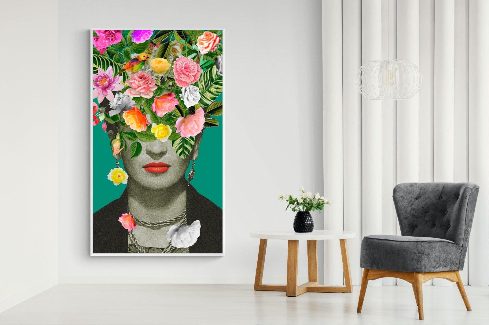 Frida Floral-Wall_Art-130 x 220cm-Mounted Canvas-White-Pixalot