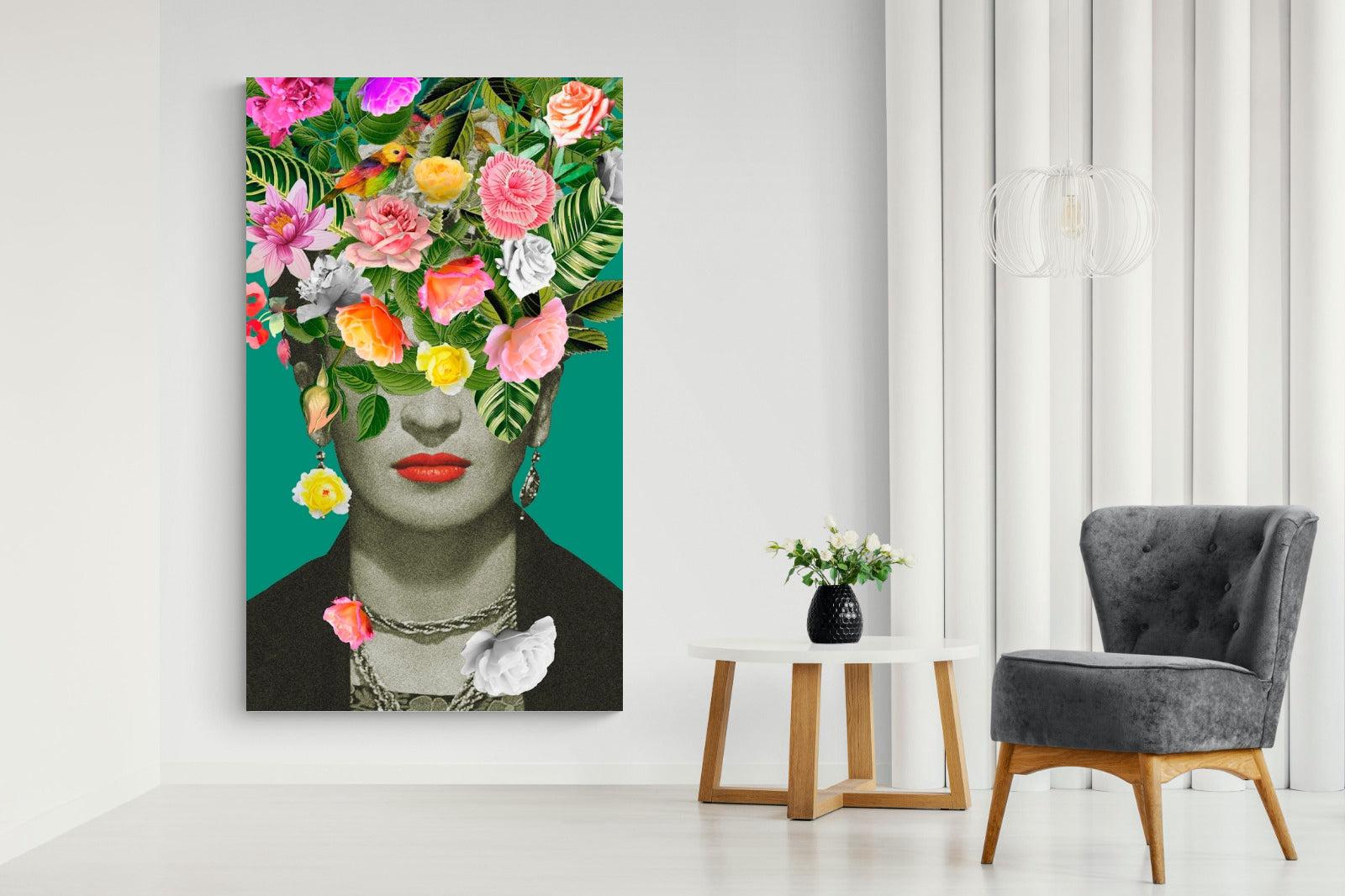 Frida Floral-Wall_Art-130 x 220cm-Mounted Canvas-No Frame-Pixalot
