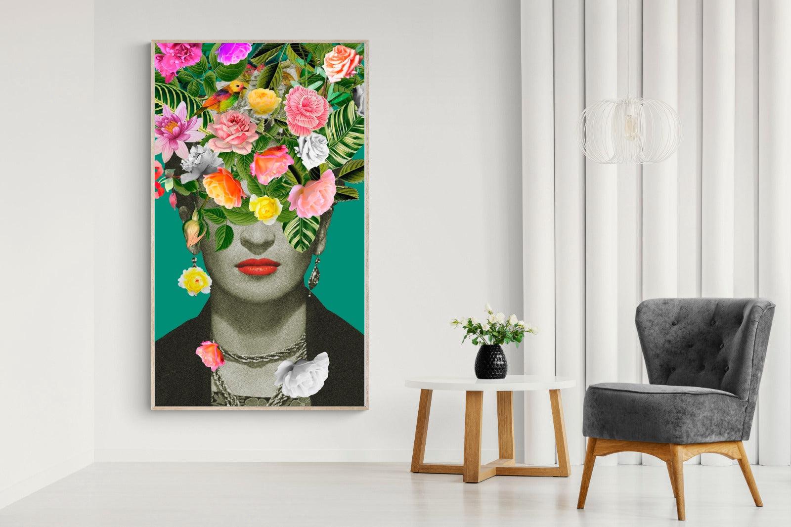 Frida Floral-Wall_Art-130 x 220cm-Mounted Canvas-Wood-Pixalot