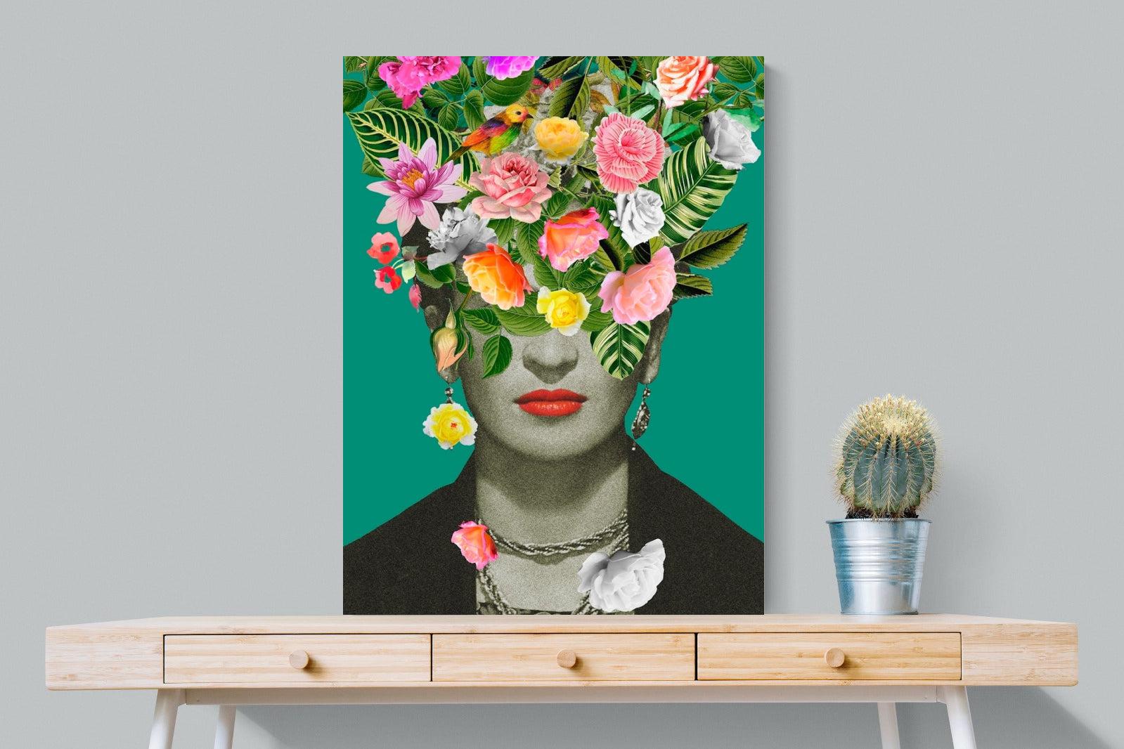Frida Floral-Wall_Art-75 x 100cm-Mounted Canvas-No Frame-Pixalot