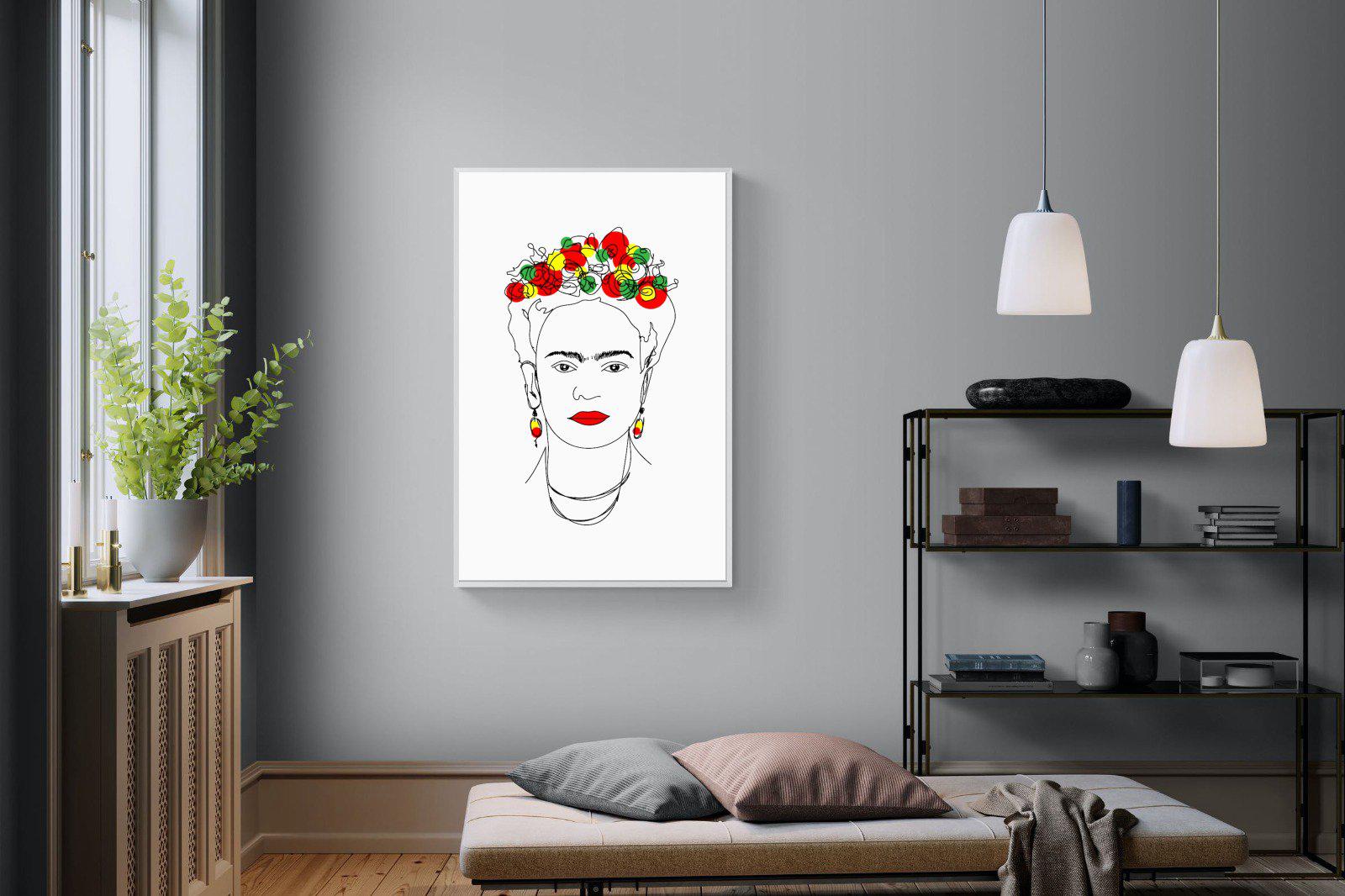Frida Kahlo-Wall_Art-100 x 150cm-Mounted Canvas-White-Pixalot