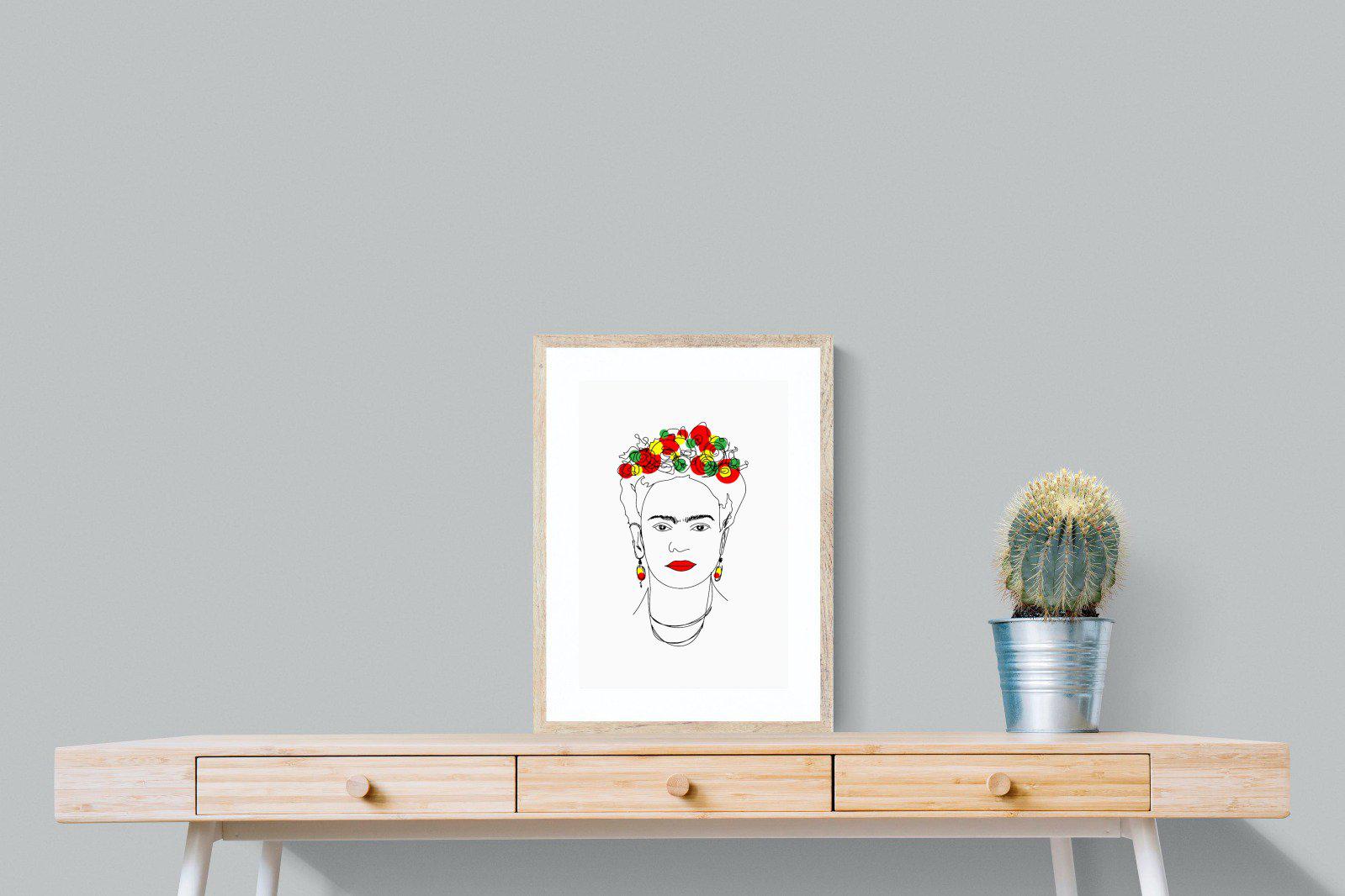 Frida Kahlo-Wall_Art-45 x 60cm-Framed Print-Wood-Pixalot