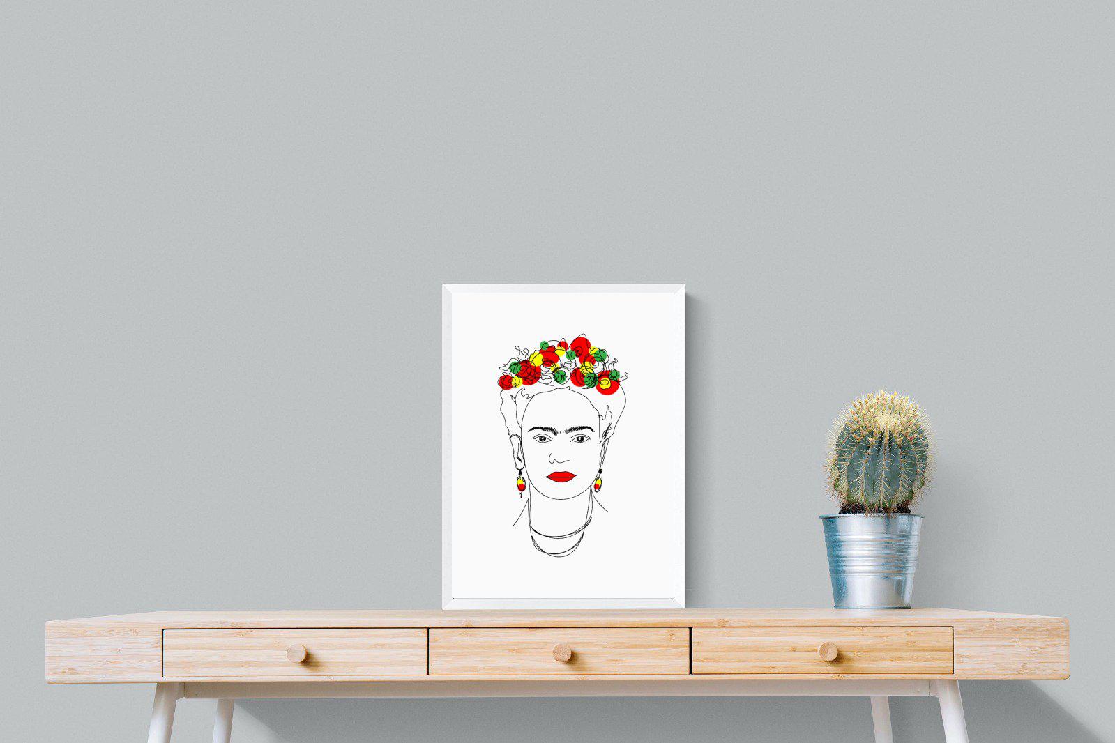 Frida Kahlo-Wall_Art-45 x 60cm-Mounted Canvas-White-Pixalot