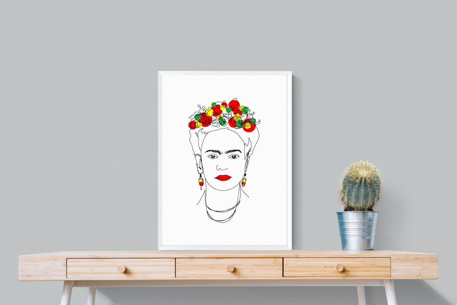 Frida Kahlo-Wall_Art-60 x 80cm-Mounted Canvas-White-Pixalot