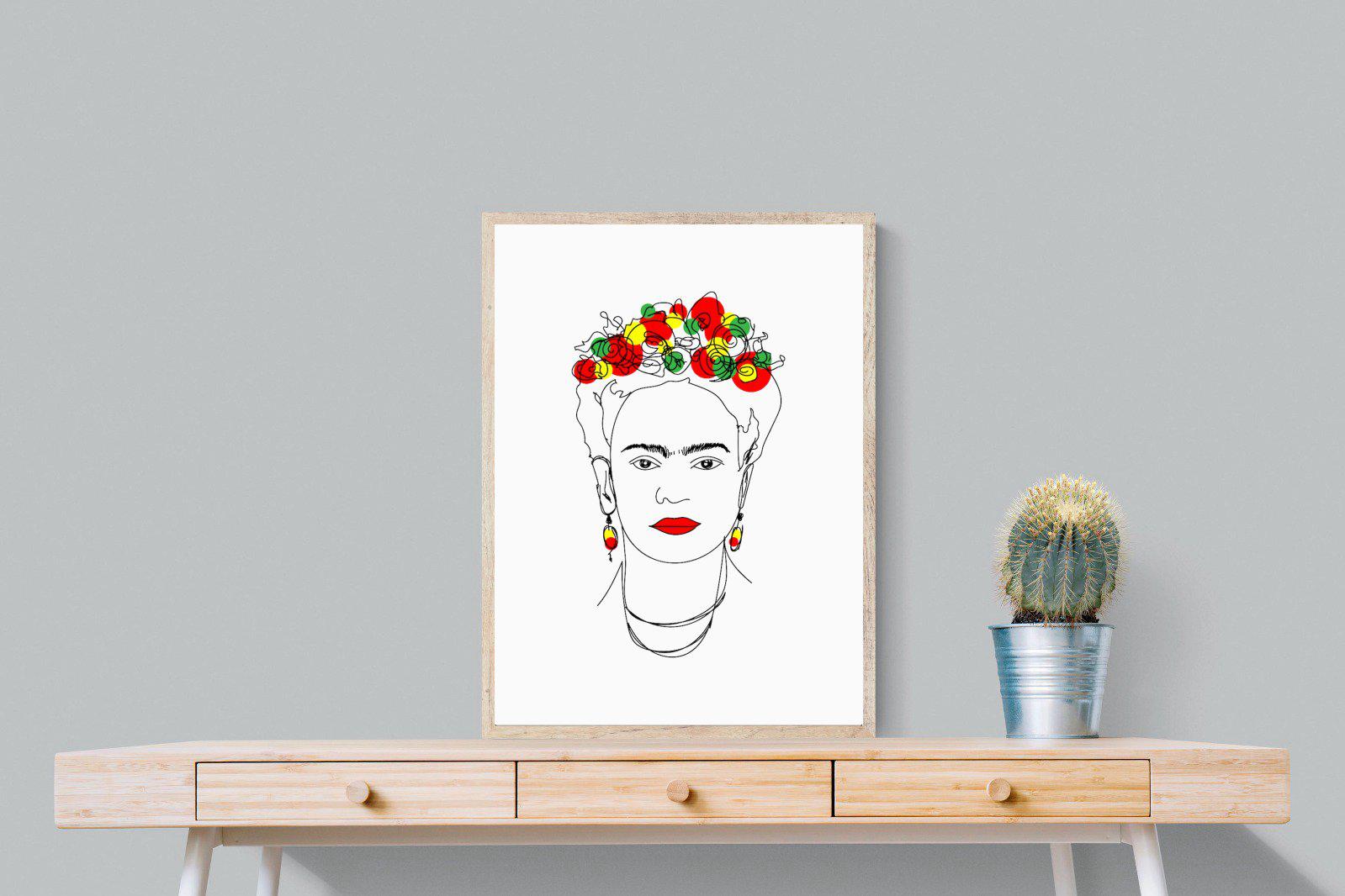 Frida Kahlo-Wall_Art-60 x 80cm-Mounted Canvas-Wood-Pixalot