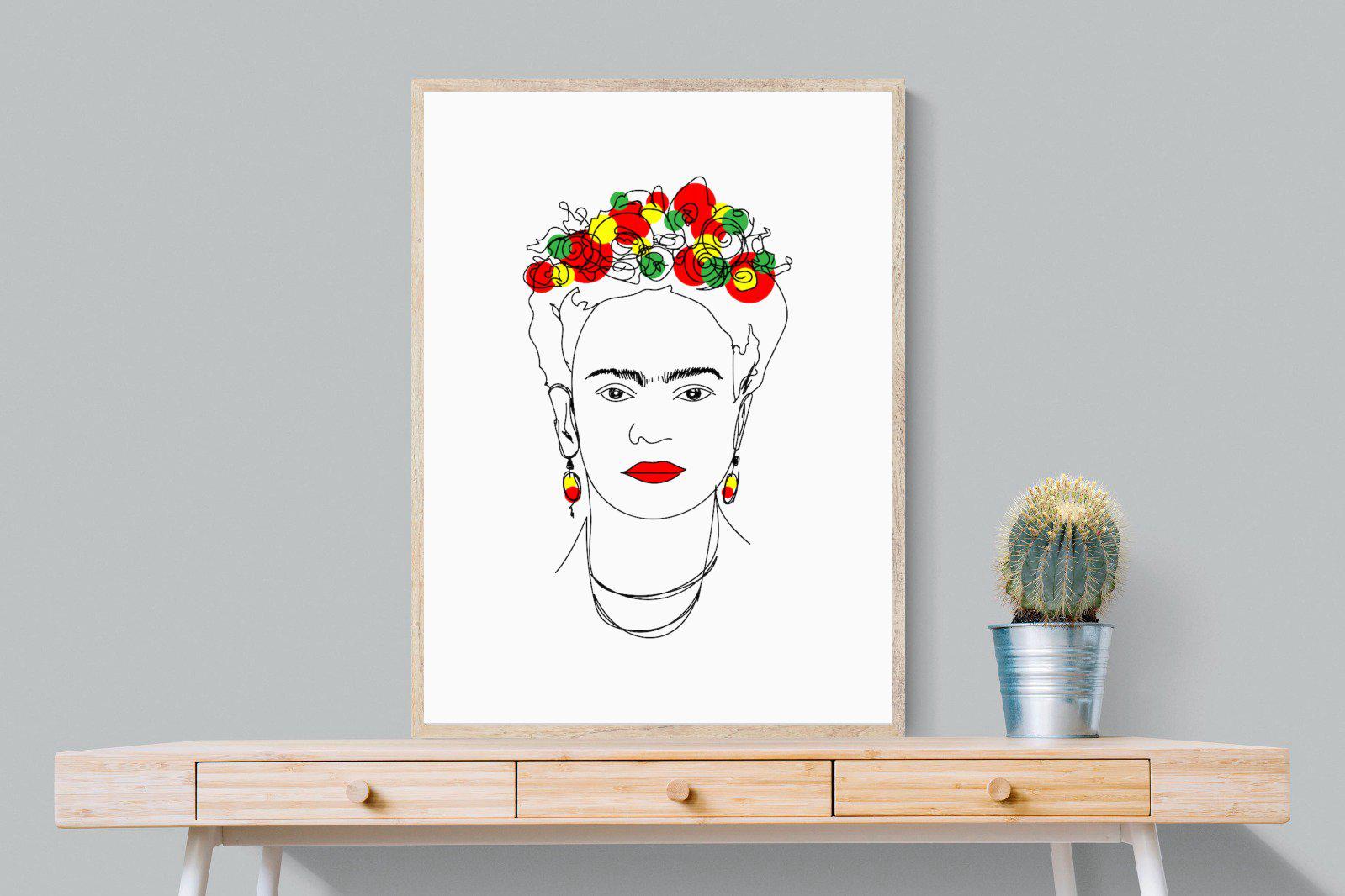 Frida Kahlo-Wall_Art-75 x 100cm-Mounted Canvas-Wood-Pixalot