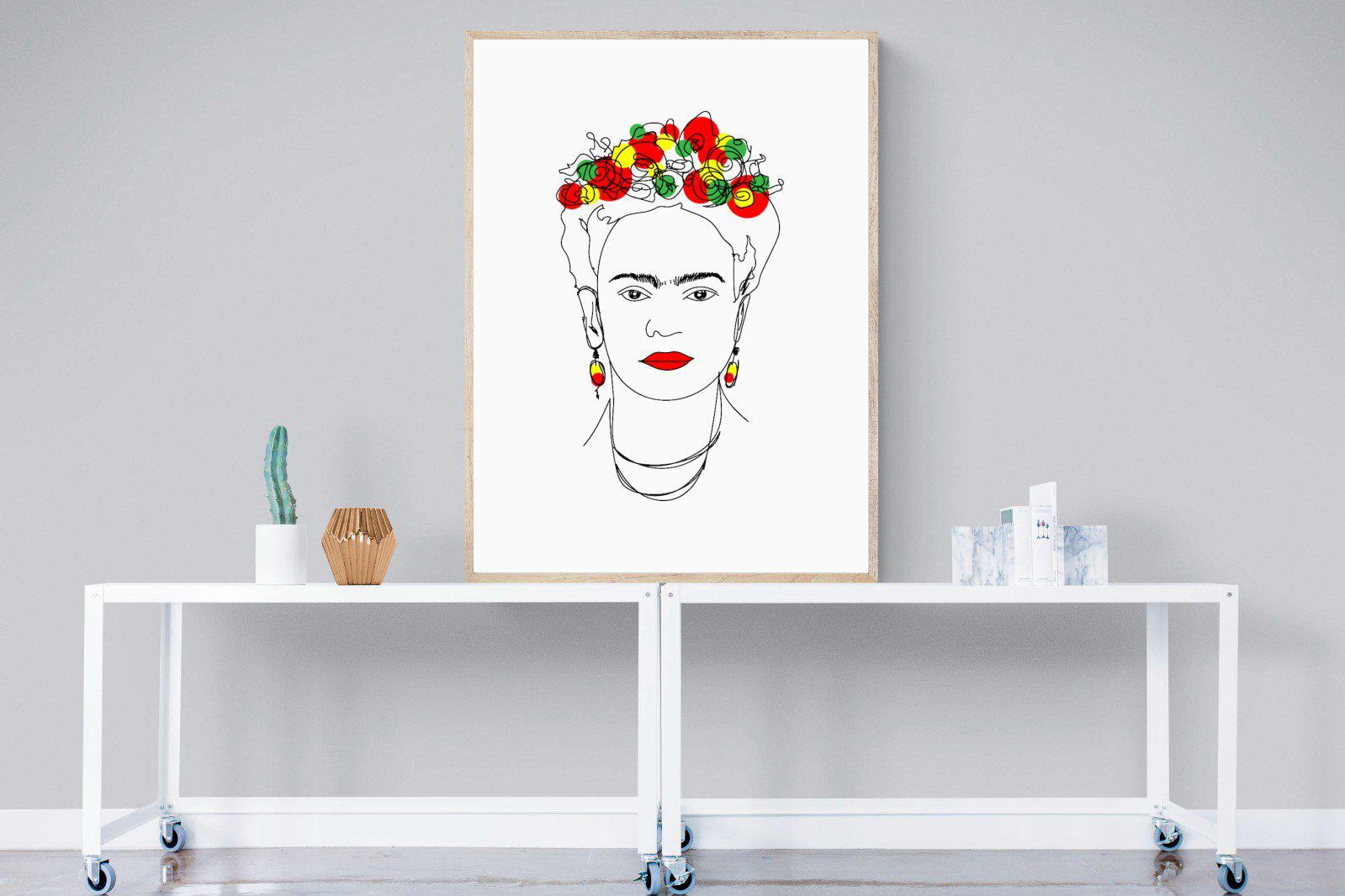 Frida Kahlo-Wall_Art-90 x 120cm-Mounted Canvas-Wood-Pixalot