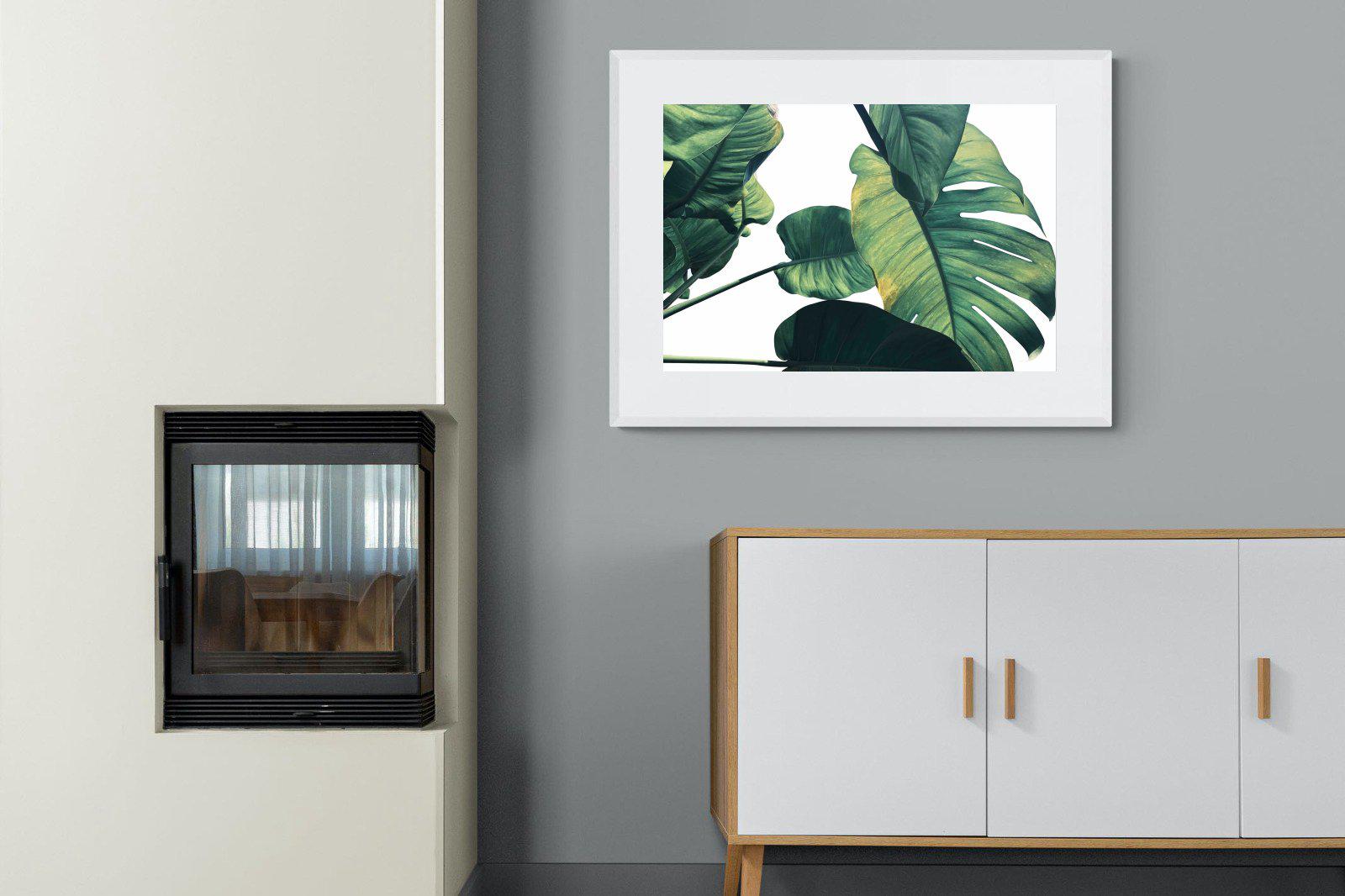 Frond & Light-Wall_Art-100 x 75cm-Framed Print-White-Pixalot