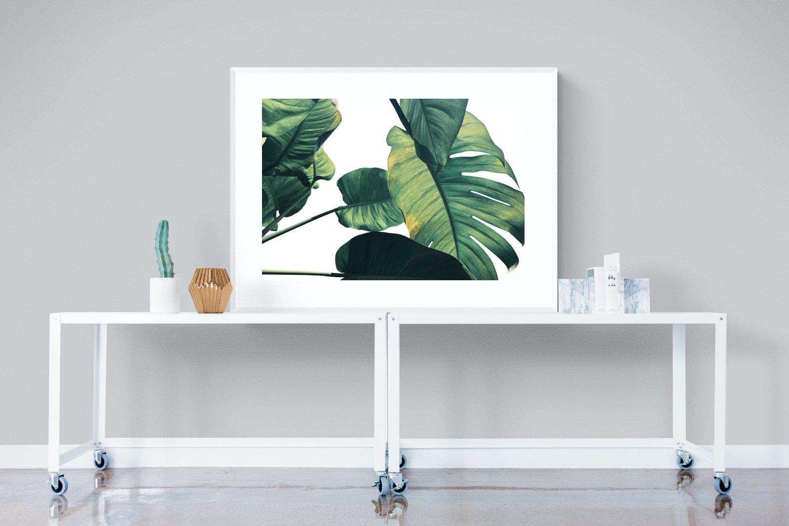 Frond & Light-Wall_Art-120 x 90cm-Framed Print-White-Pixalot