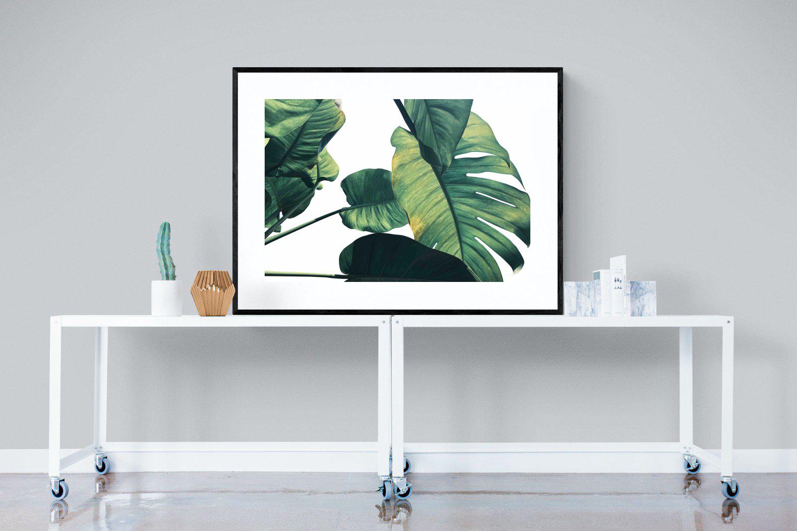 Frond & Light-Wall_Art-120 x 90cm-Framed Print-Black-Pixalot