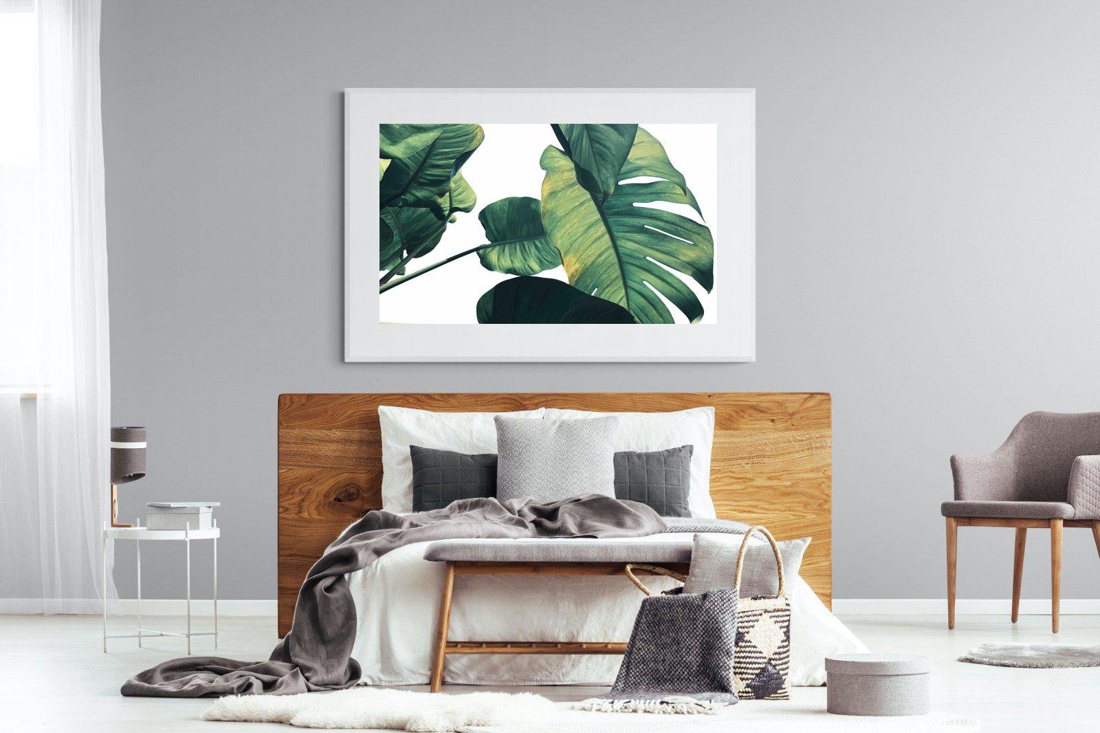 Frond & Light-Wall_Art-150 x 100cm-Framed Print-White-Pixalot