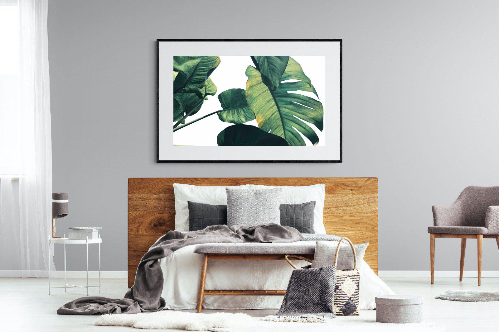 Frond & Light-Wall_Art-150 x 100cm-Framed Print-Black-Pixalot