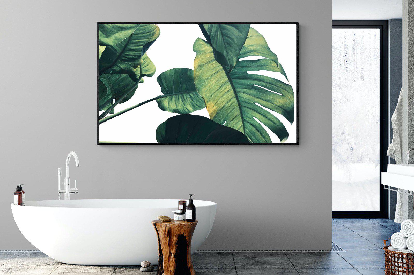 Frond & Light-Wall_Art-180 x 110cm-Mounted Canvas-Black-Pixalot