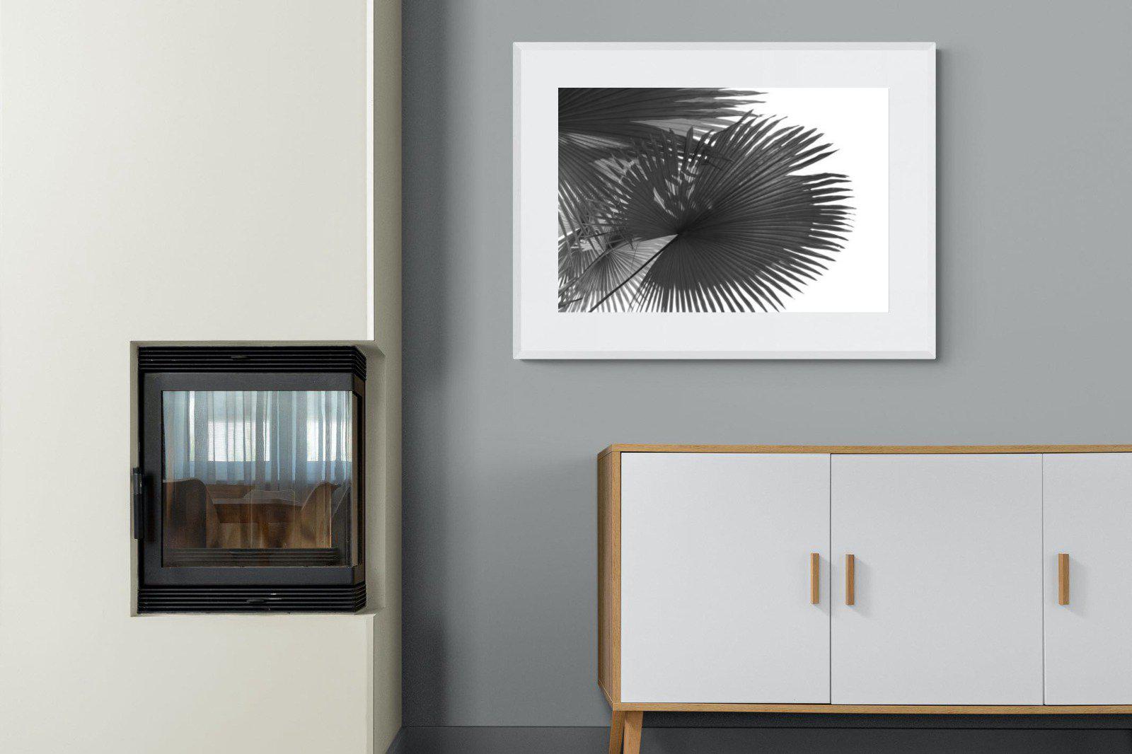 Frond-Wall_Art-100 x 75cm-Framed Print-White-Pixalot