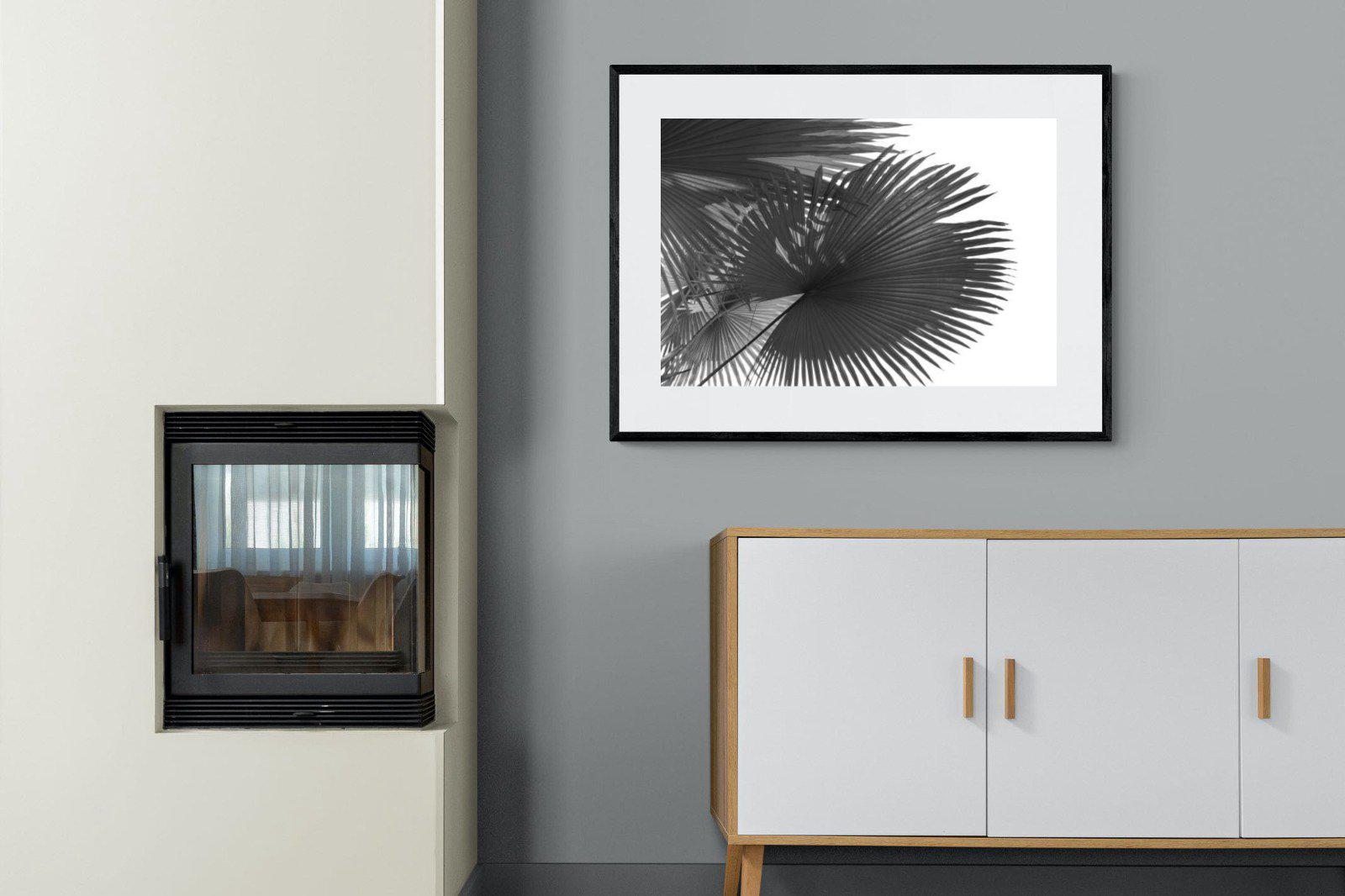Frond-Wall_Art-100 x 75cm-Framed Print-Black-Pixalot