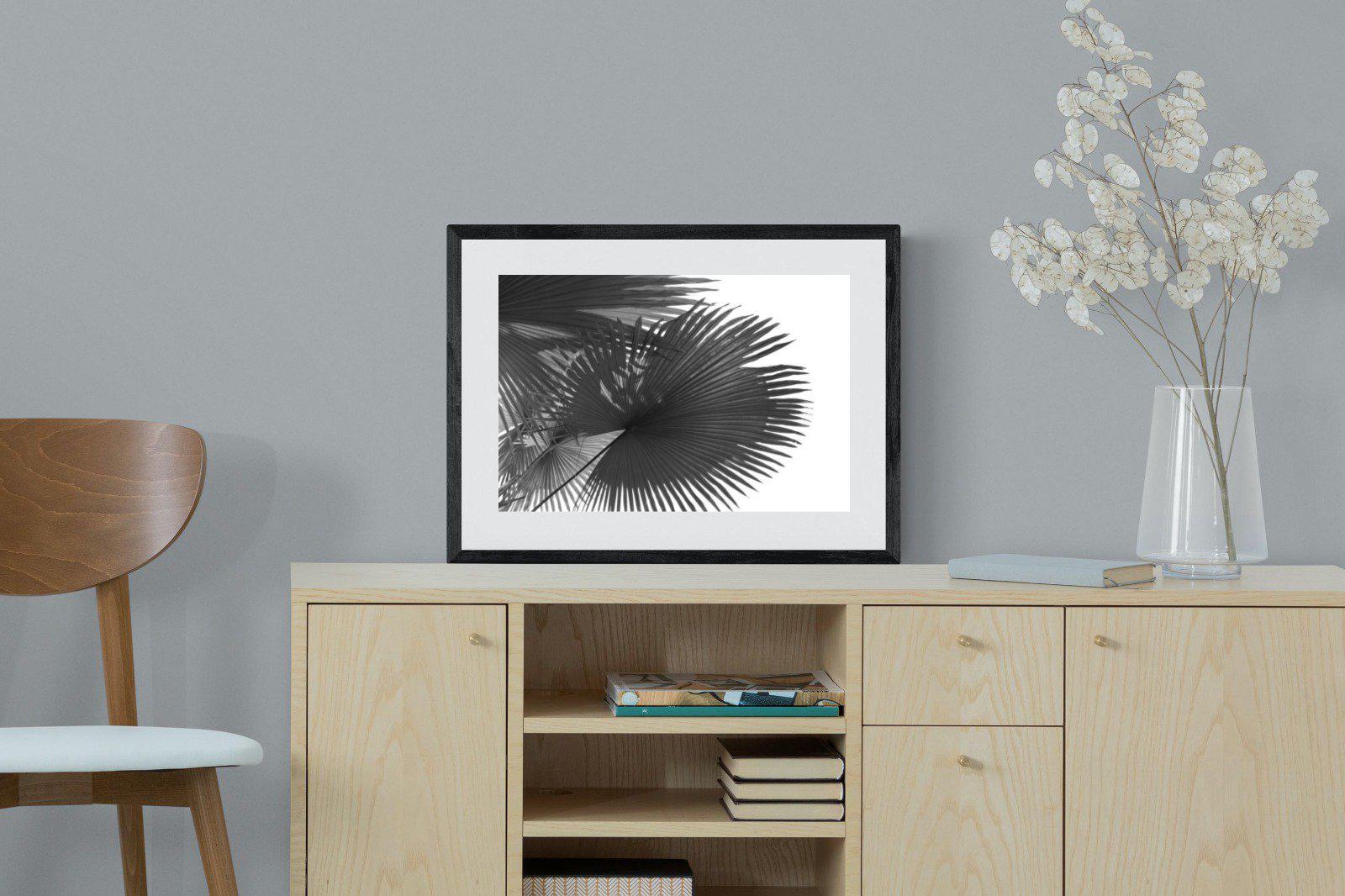 Frond-Wall_Art-60 x 45cm-Framed Print-Black-Pixalot