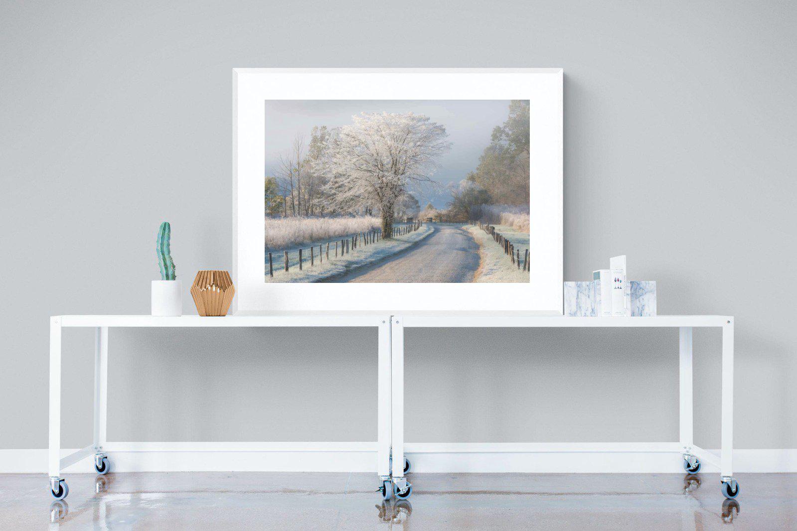 Frosty-Wall_Art-120 x 90cm-Framed Print-White-Pixalot
