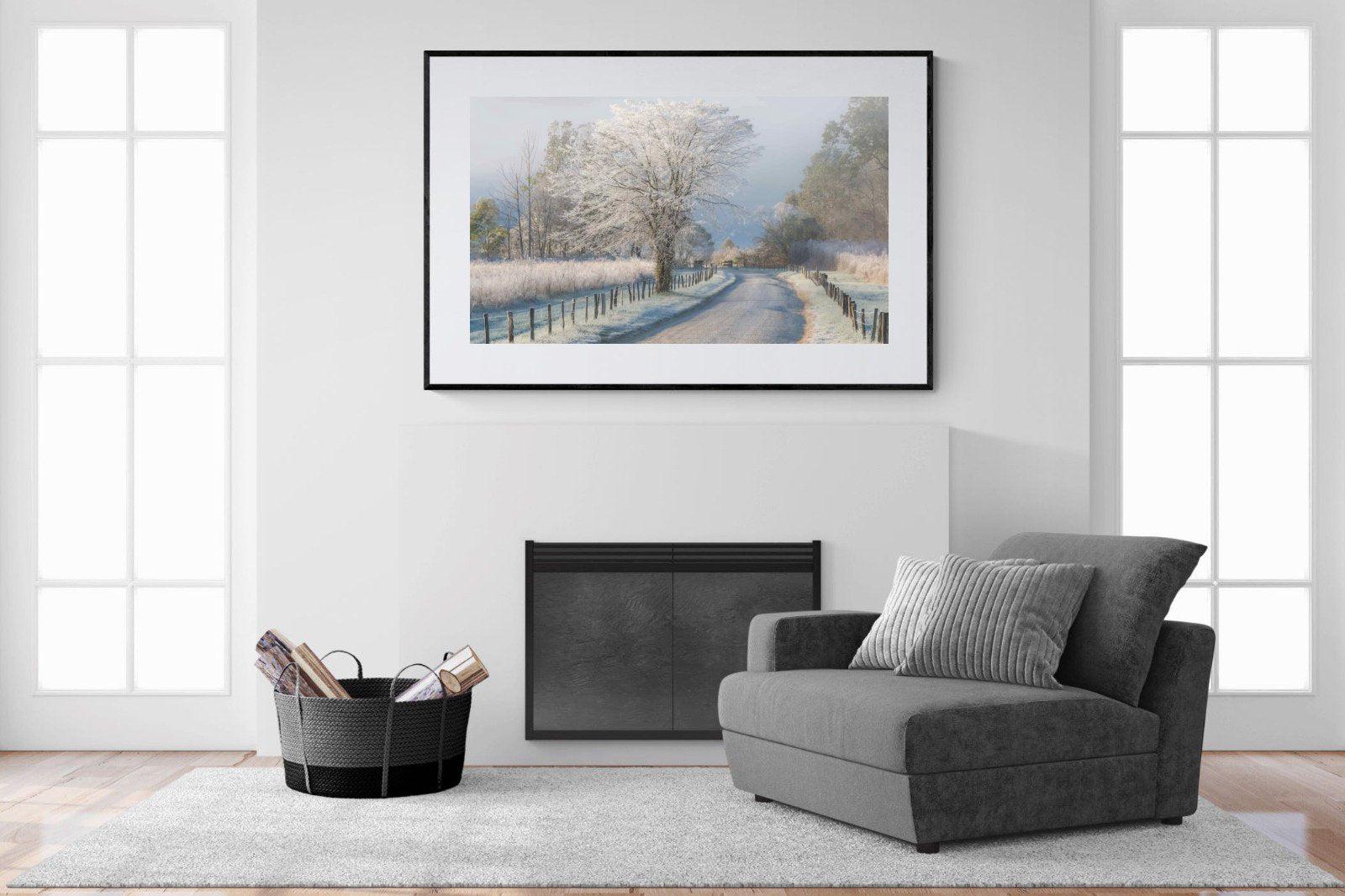 Frosty-Wall_Art-150 x 100cm-Framed Print-Black-Pixalot