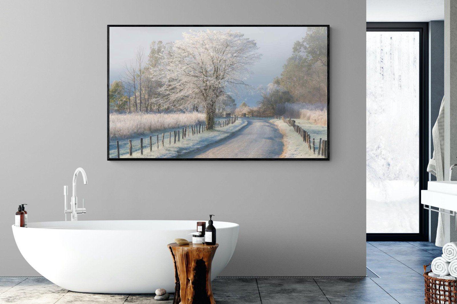 Frosty-Wall_Art-180 x 110cm-Mounted Canvas-Black-Pixalot