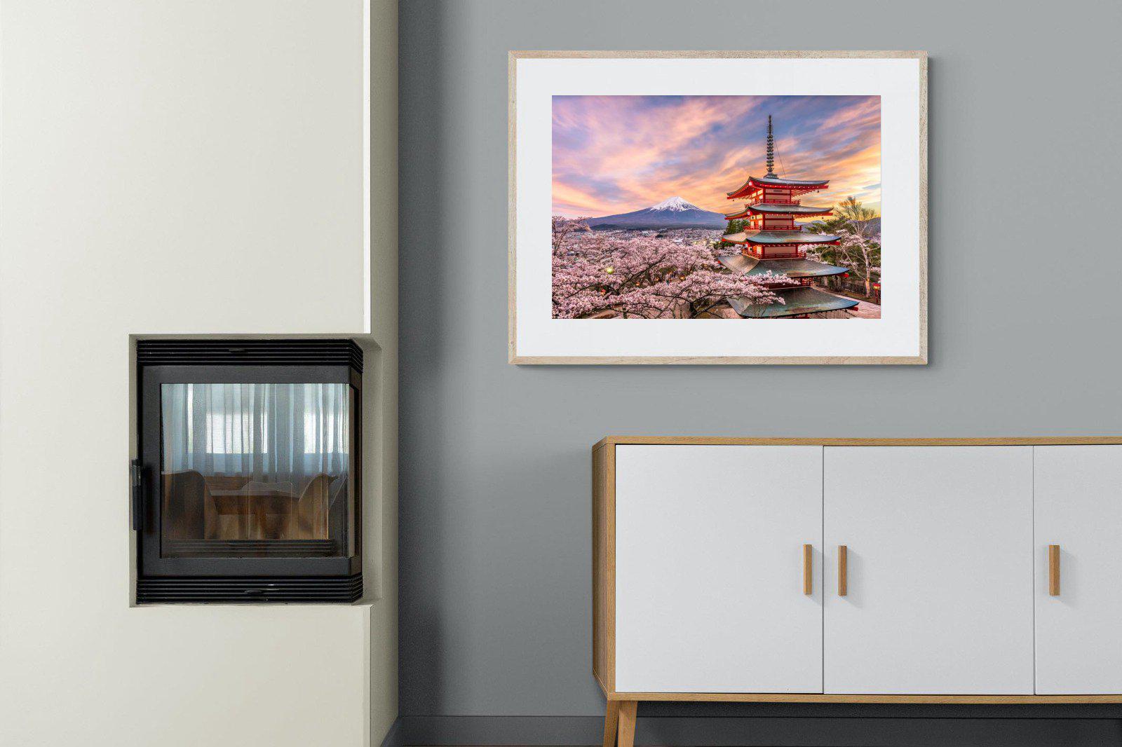 Fuji-Wall_Art-100 x 75cm-Framed Print-Wood-Pixalot