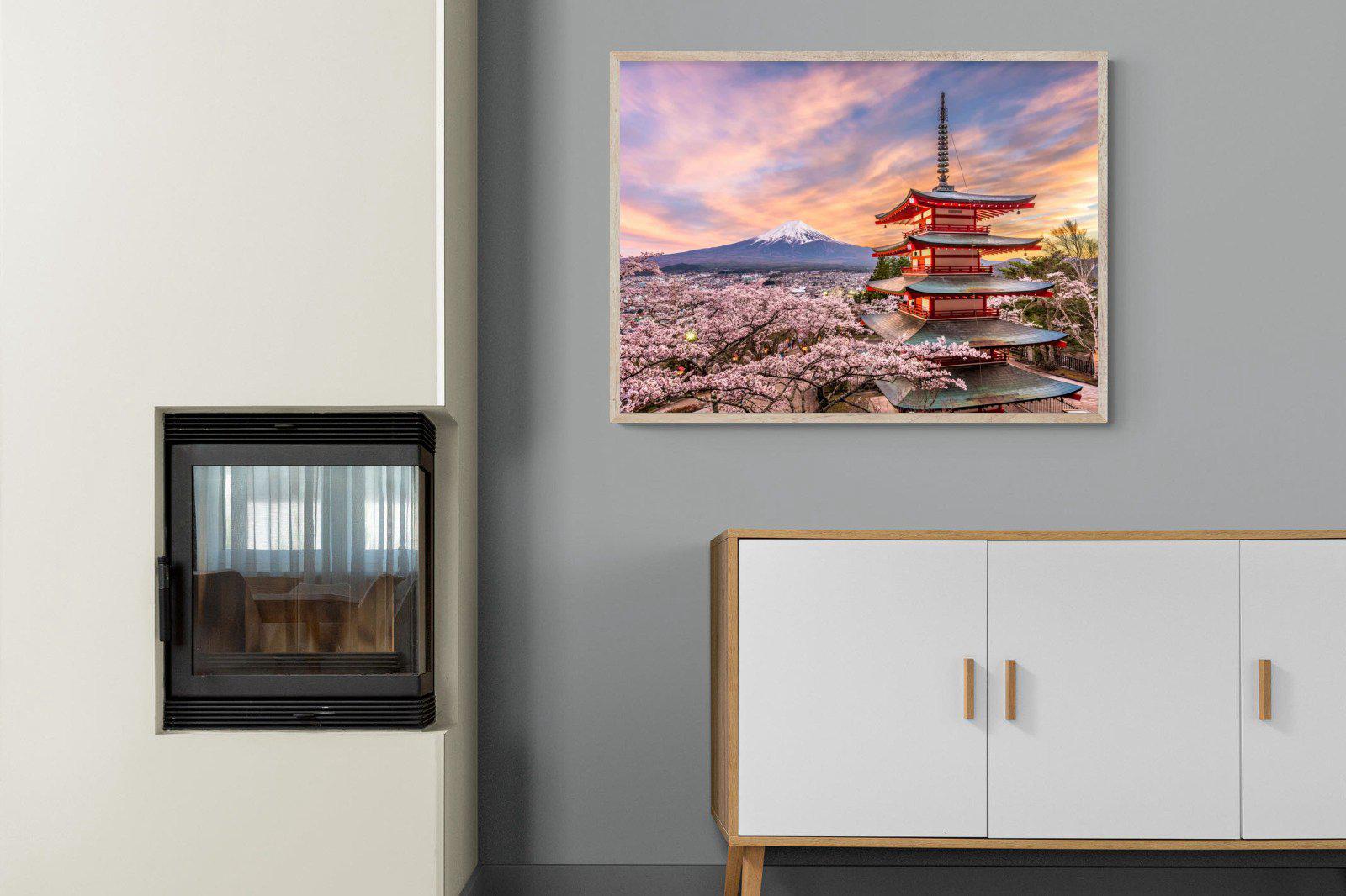 Fuji-Wall_Art-100 x 75cm-Mounted Canvas-Wood-Pixalot