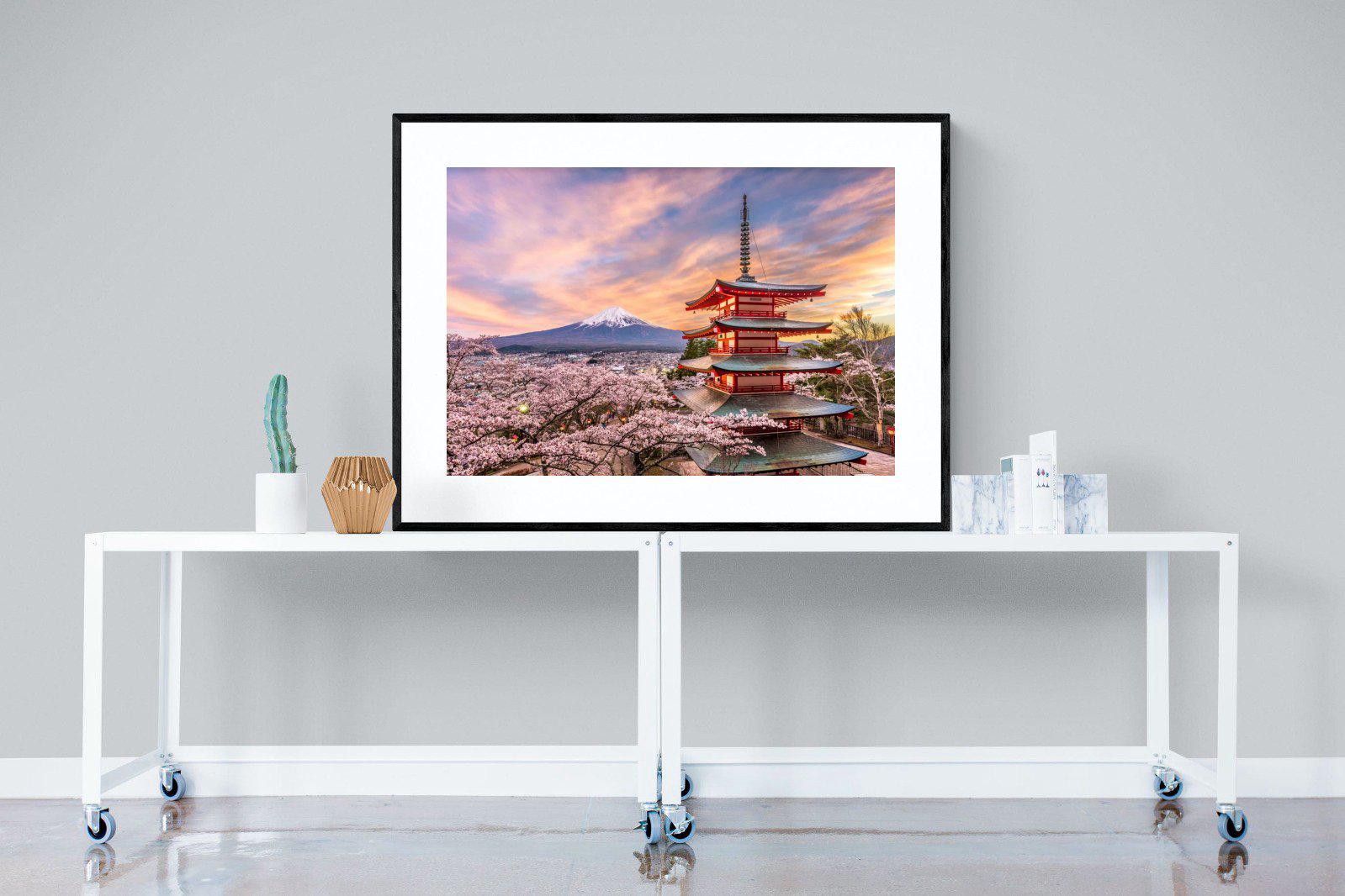 Fuji-Wall_Art-120 x 90cm-Framed Print-Black-Pixalot