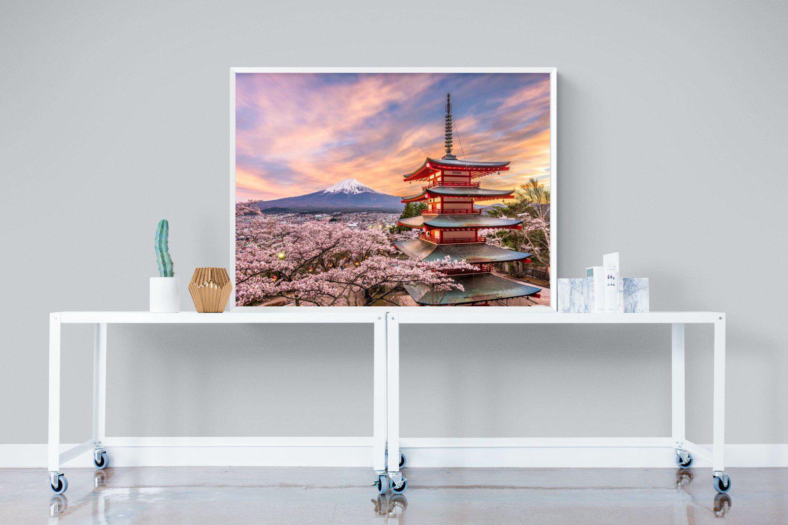 Fuji-Wall_Art-120 x 90cm-Mounted Canvas-White-Pixalot