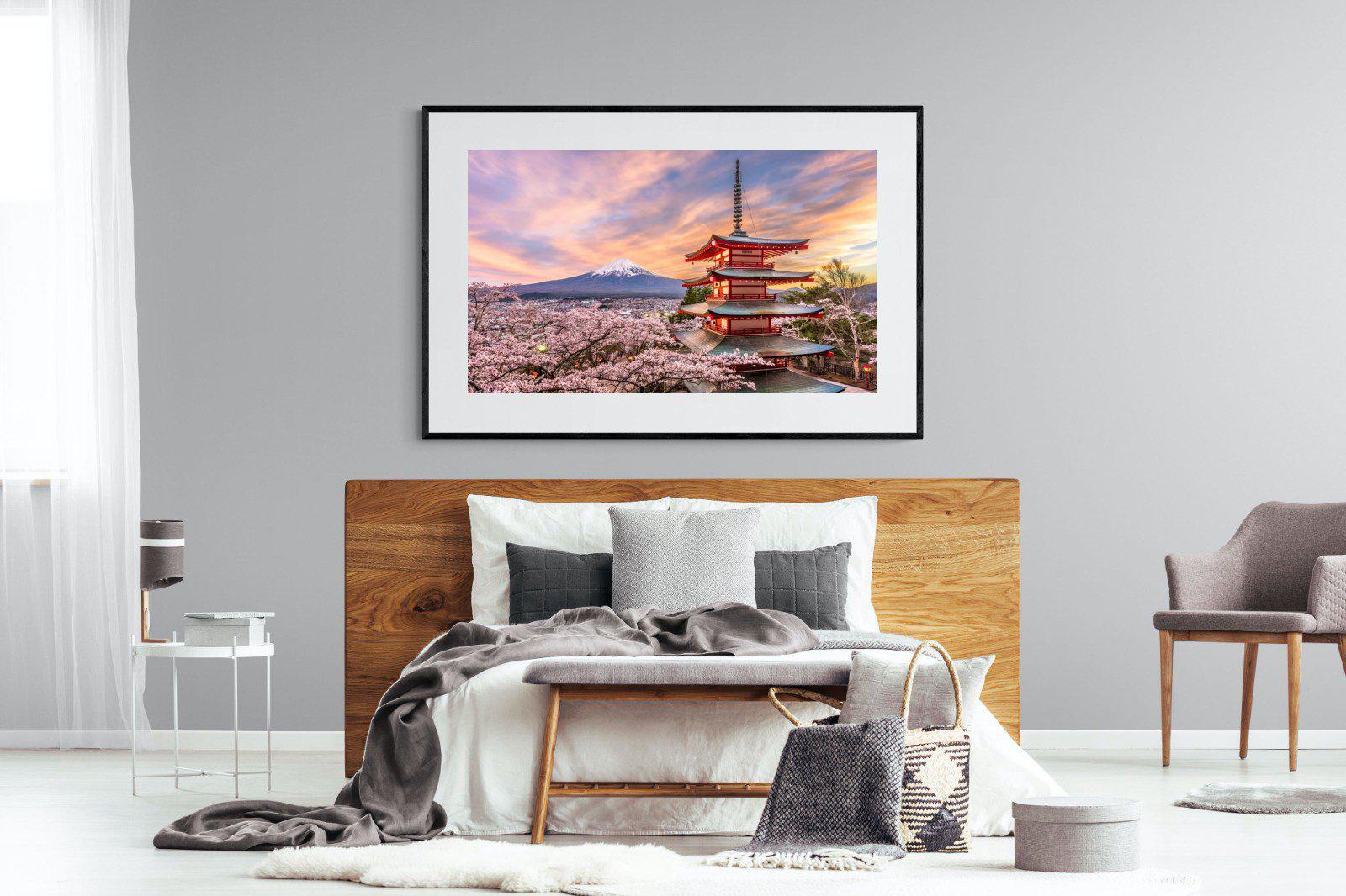 Fuji-Wall_Art-150 x 100cm-Framed Print-Black-Pixalot