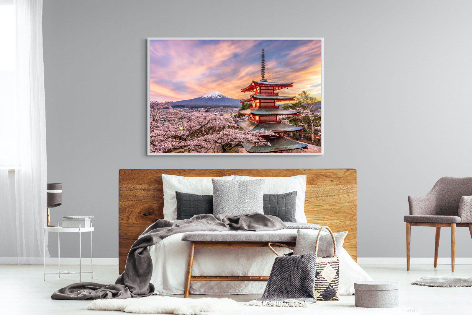 Fuji-Wall_Art-150 x 100cm-Mounted Canvas-White-Pixalot