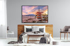 Fuji-Wall_Art-150 x 100cm-Mounted Canvas-Black-Pixalot