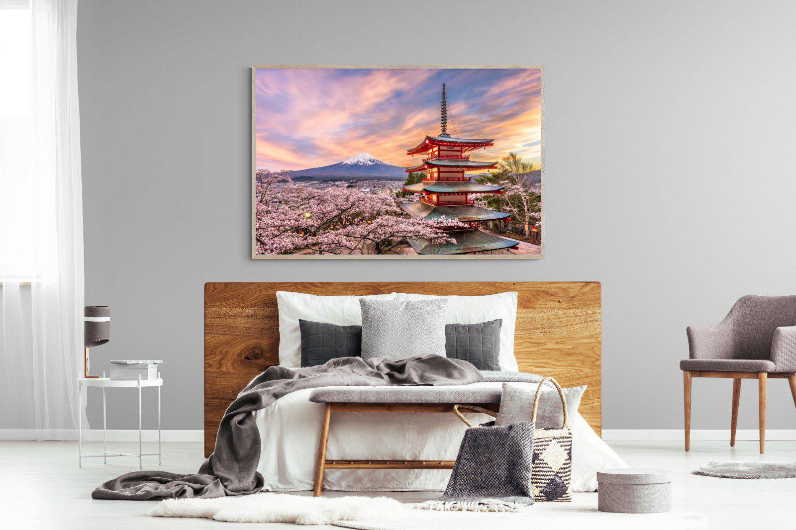 Fuji-Wall_Art-150 x 100cm-Mounted Canvas-Wood-Pixalot