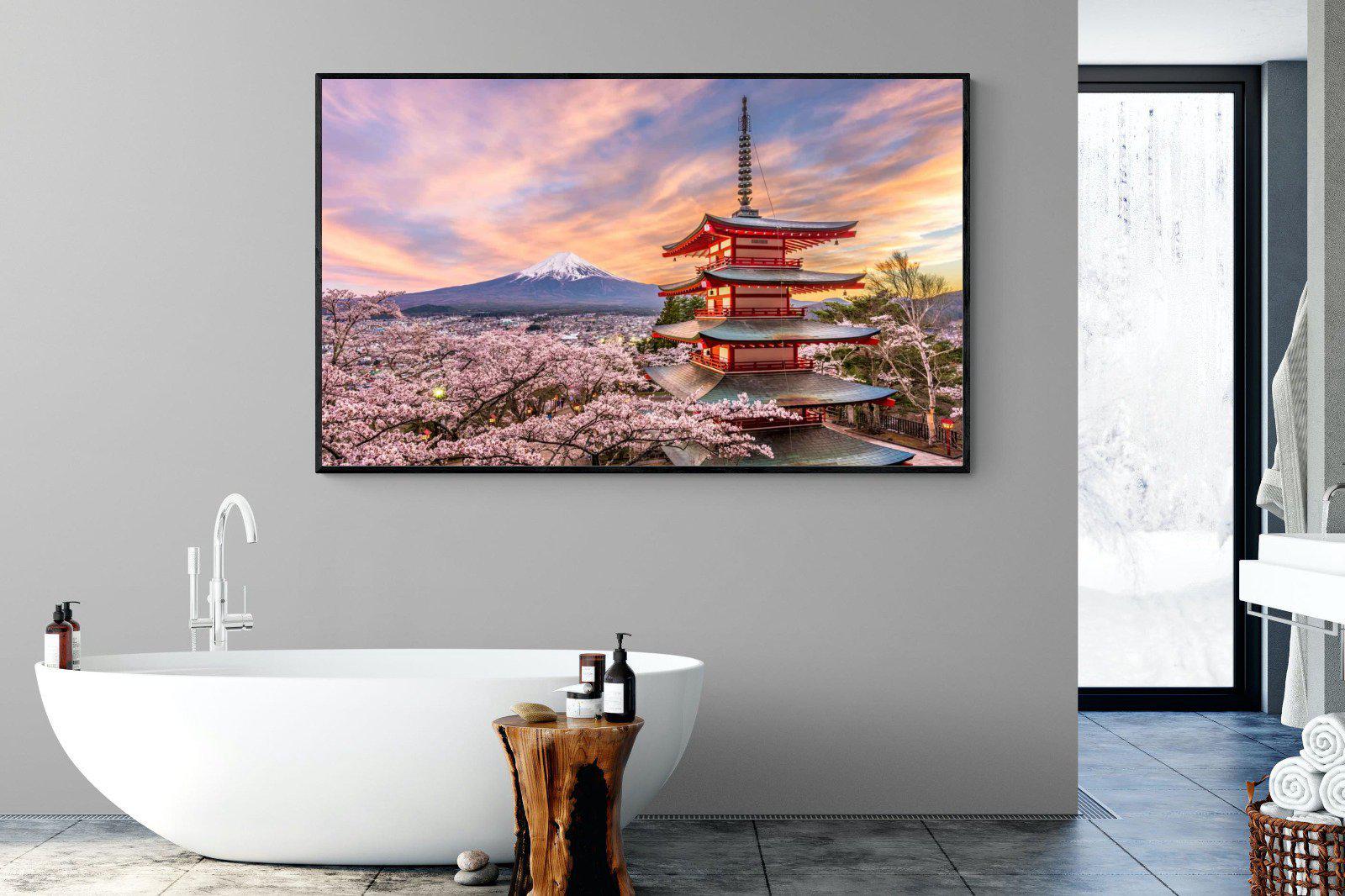 Fuji-Wall_Art-180 x 110cm-Mounted Canvas-Black-Pixalot